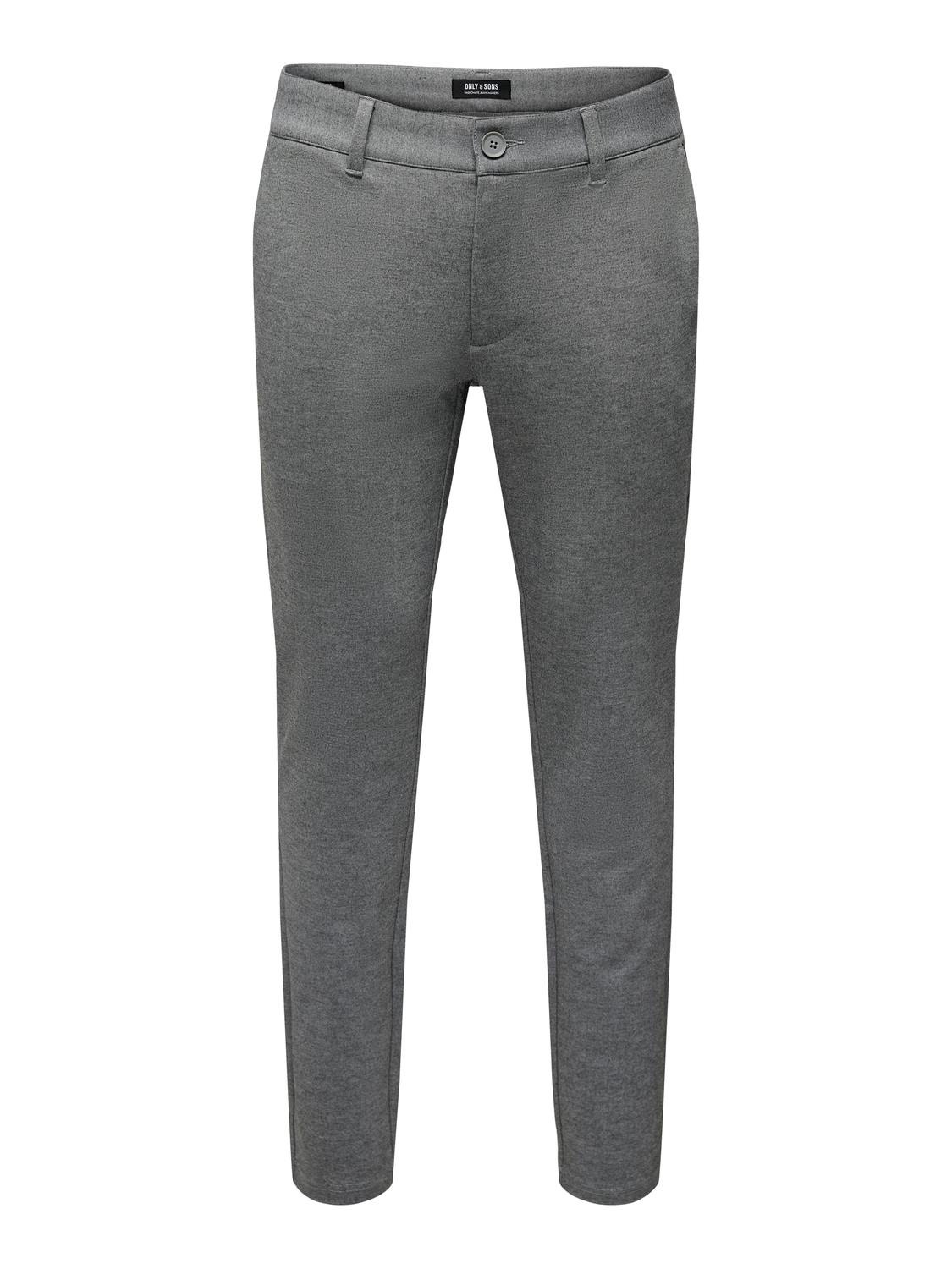 ONLY & SONS Classic chino trousers -Medium Grey Melange - 22025747