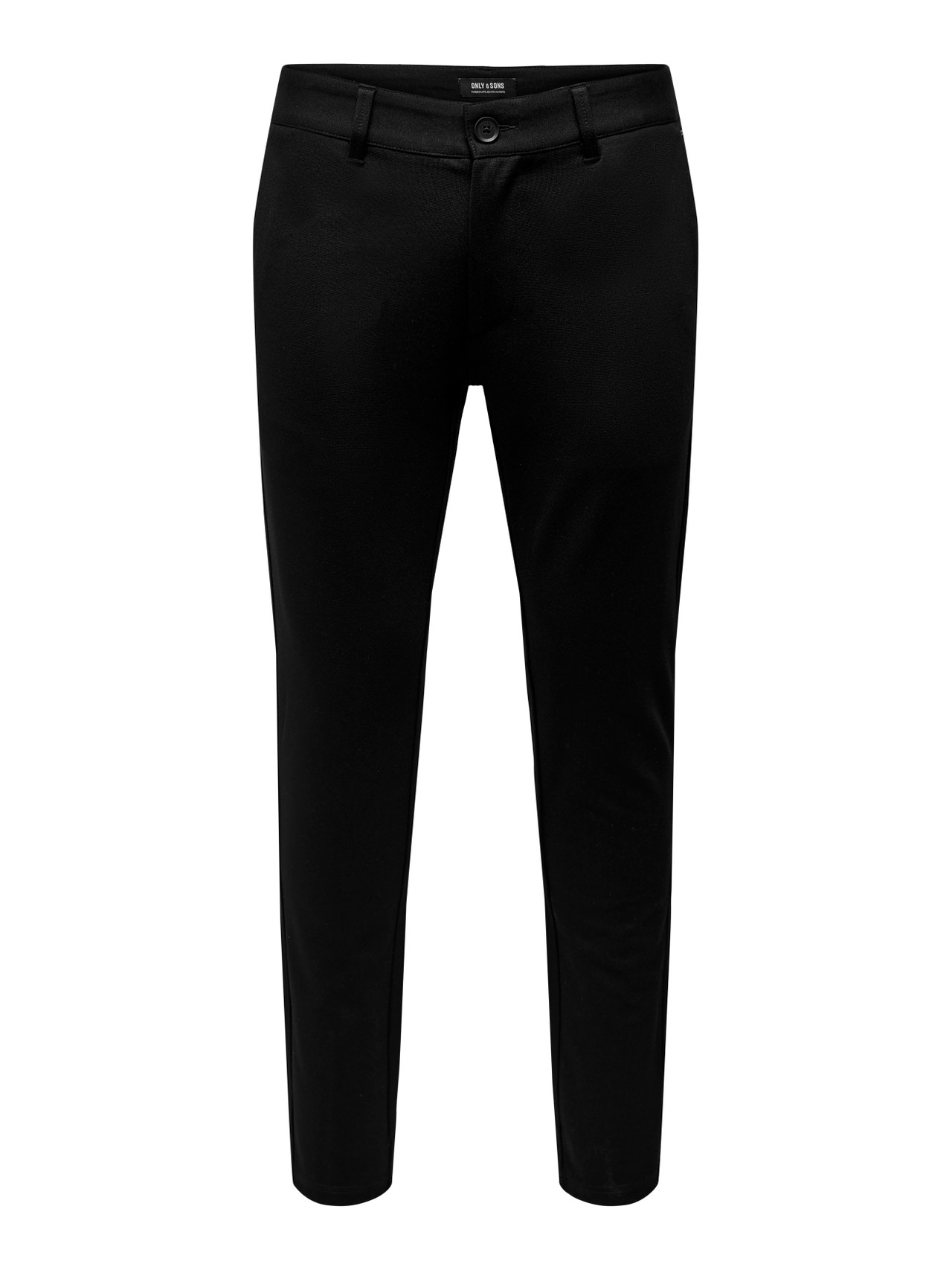 ONLY & SONS Tapered fit - Cropped Mid waist Trousers -Black - 22025747