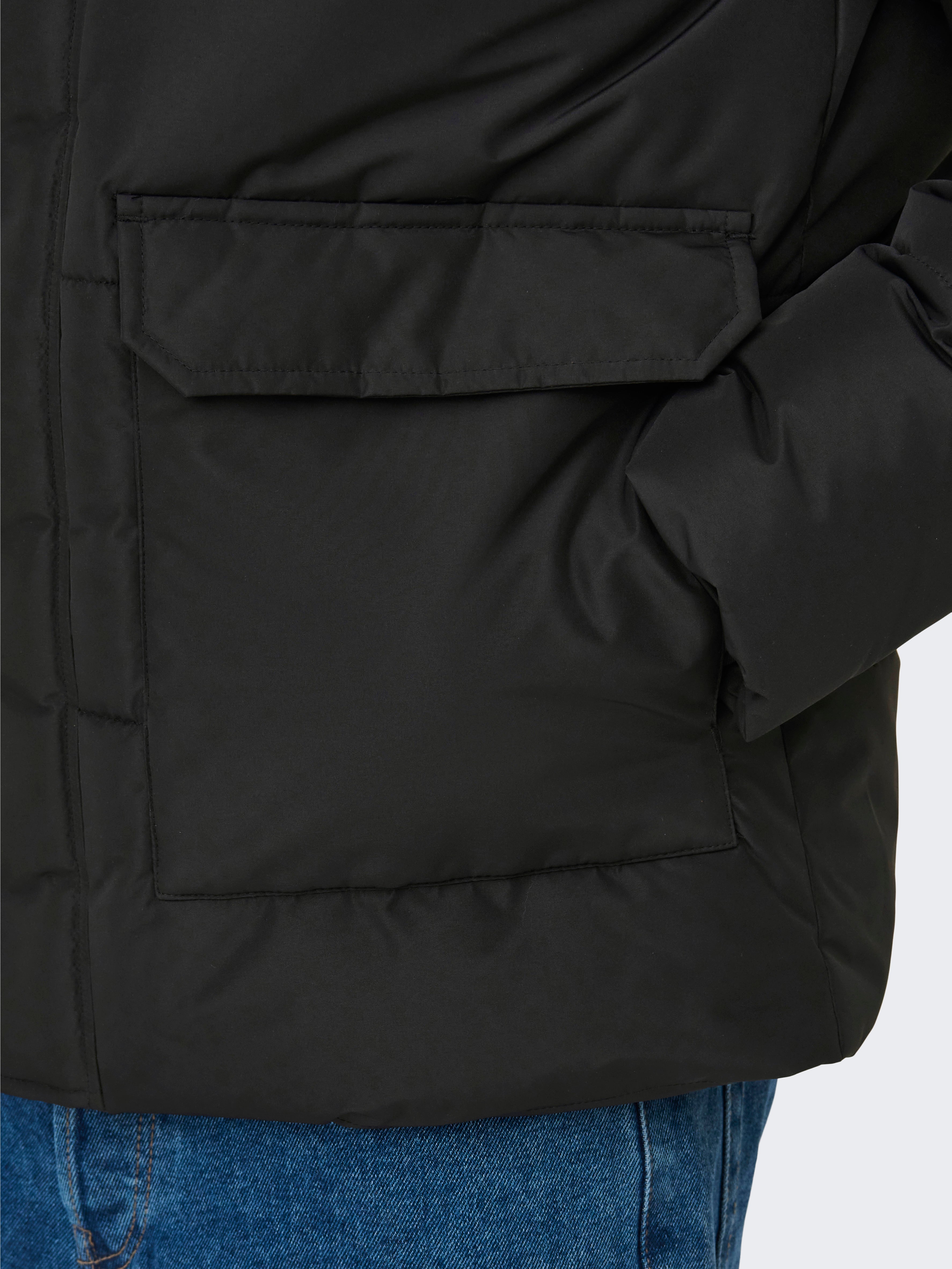 Only & Sons ONSROYCE JACKET - Chaqueta de cuero sintético - black/negro Only & Sons ONSROYCE JACKET - Chaqueta de cuero sintético - black/negro