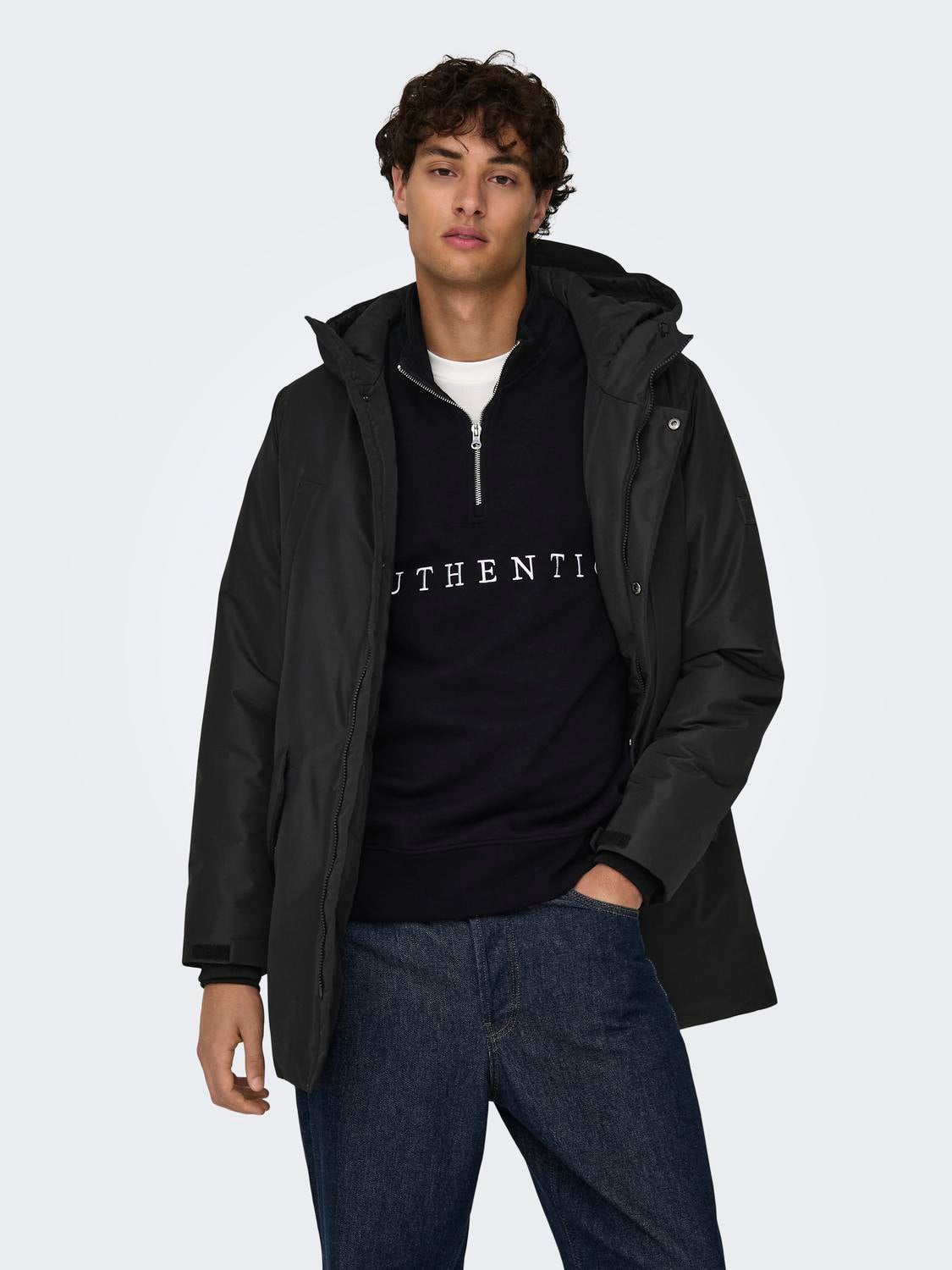 Only parka coat best sale