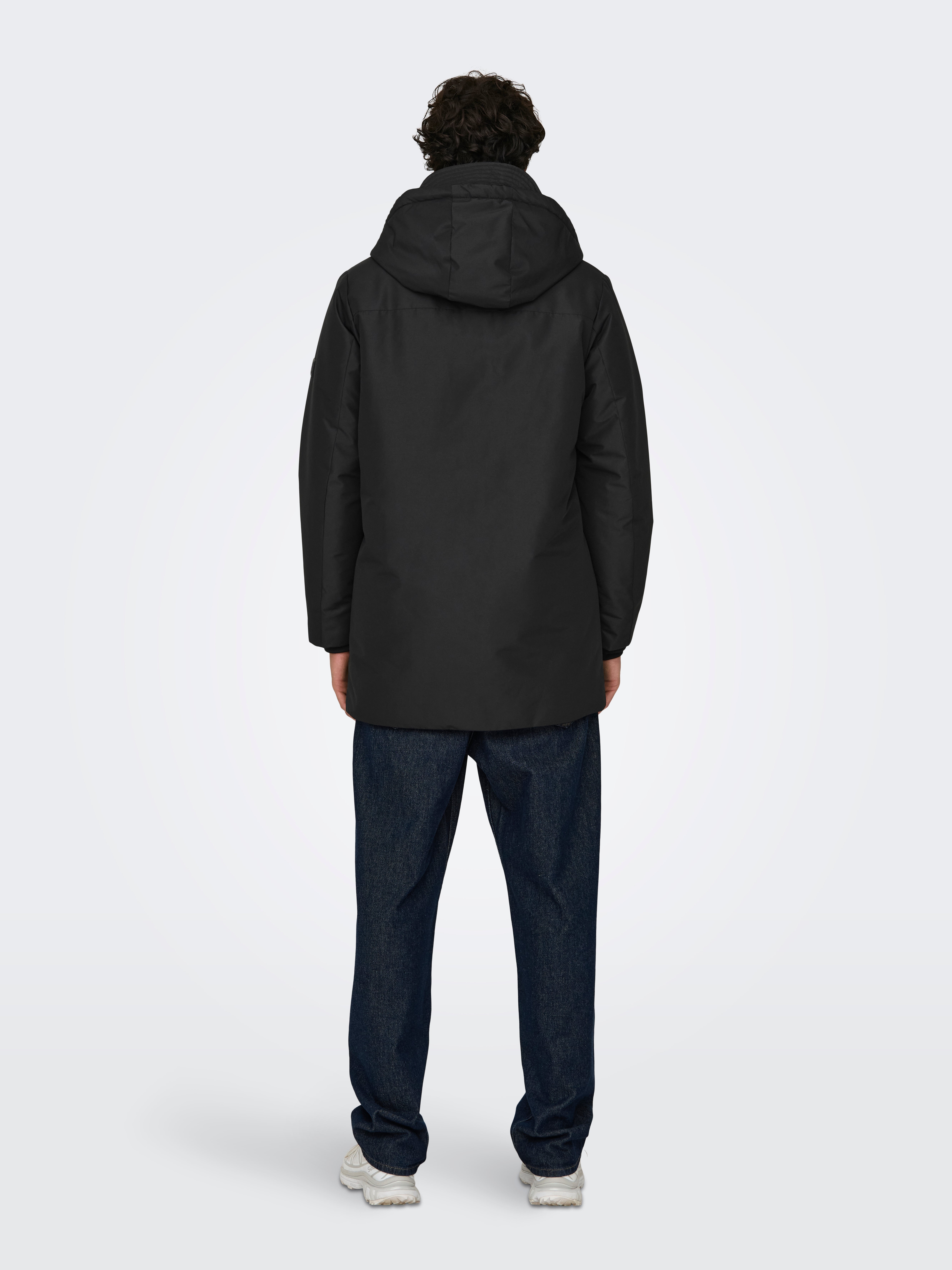 nissy naptime 五分袖 PARKA BLACK ONSCARL Parka | Black | ONLY & SONS®