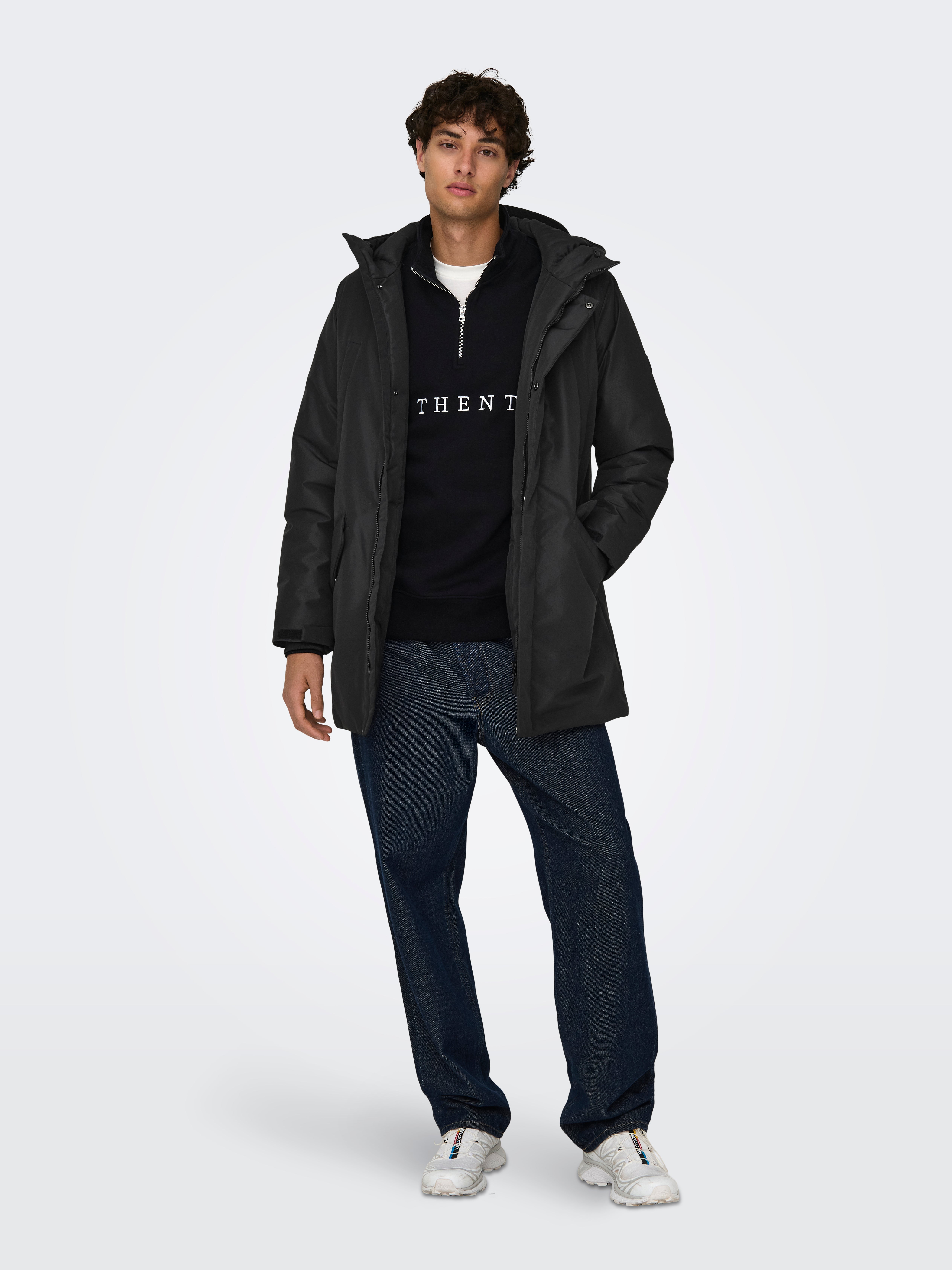 ONSCARL Długa parka | Black | ONLY & SONS®
