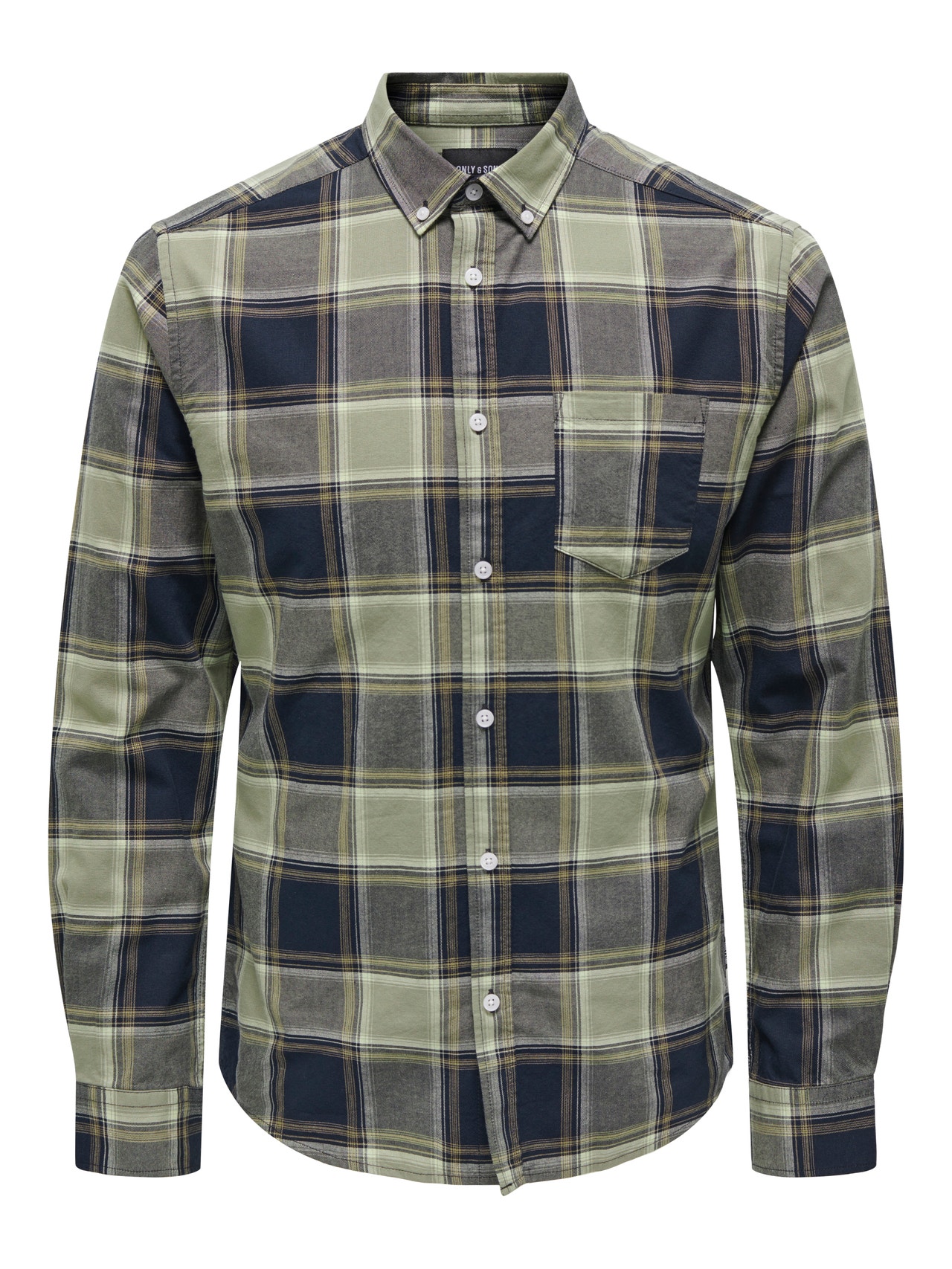 ONLY & SONS Slim fit Button down-kraag Overhemd -Dark Navy - 22025979