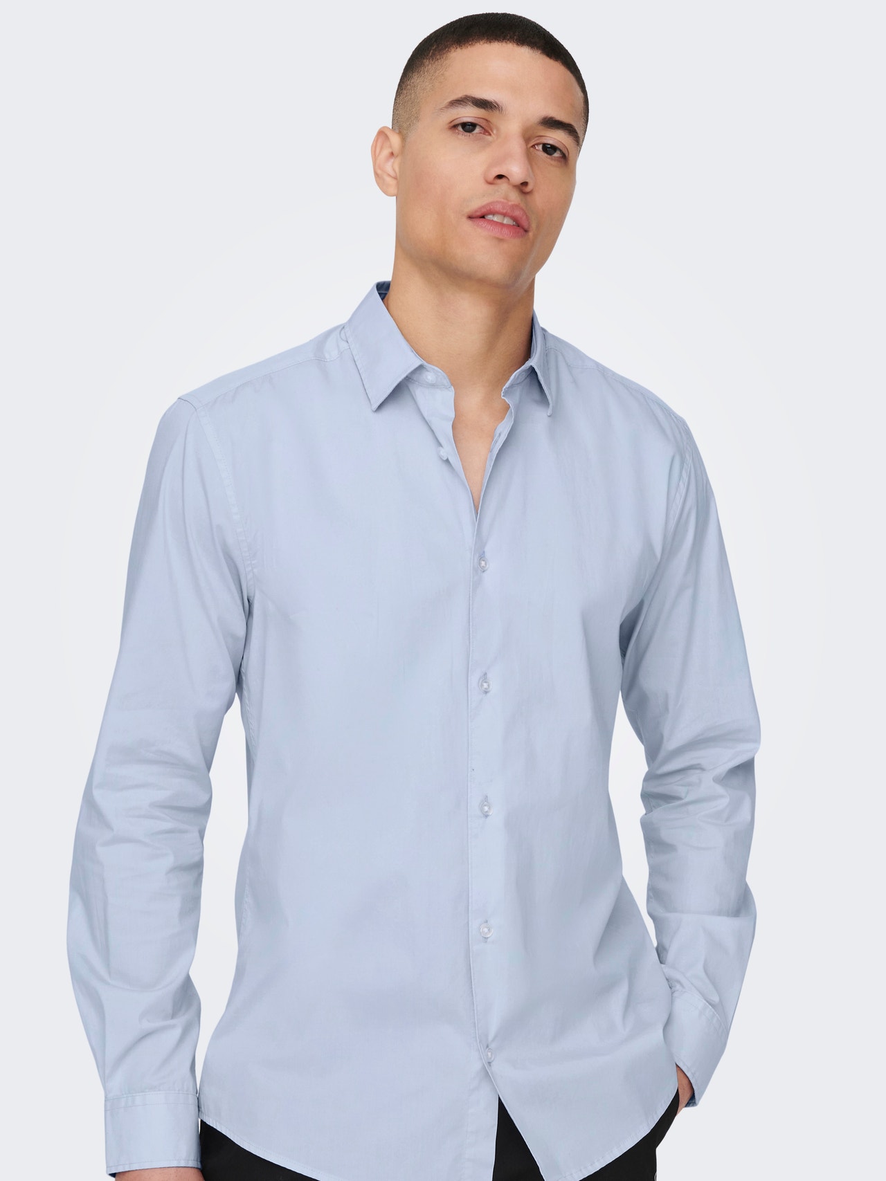ONLY & SONS Slim Fit Skjortekrage Skjorte -Cashmere Blue - 22026000