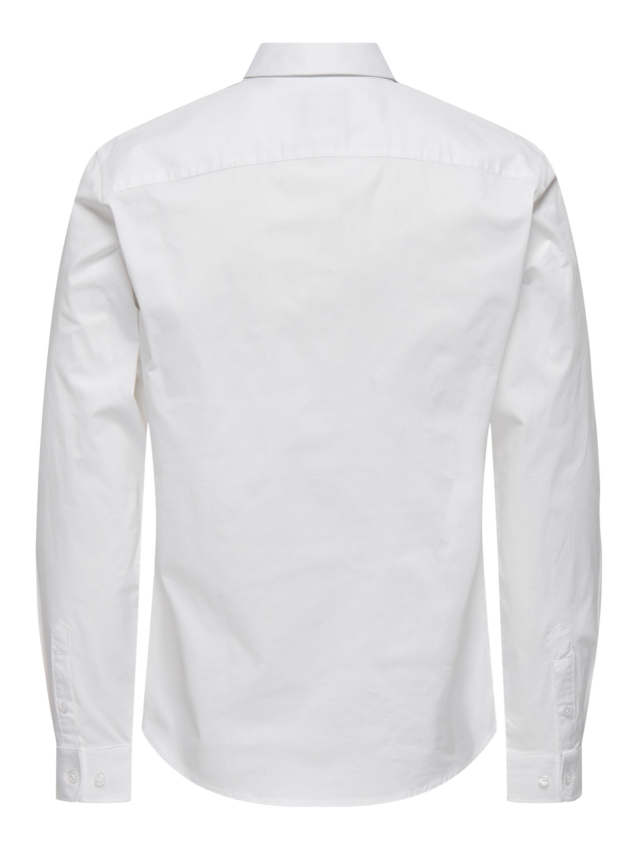 ONLY & SONS Ensfarvet Slim Fit skjorte -White - 22026000