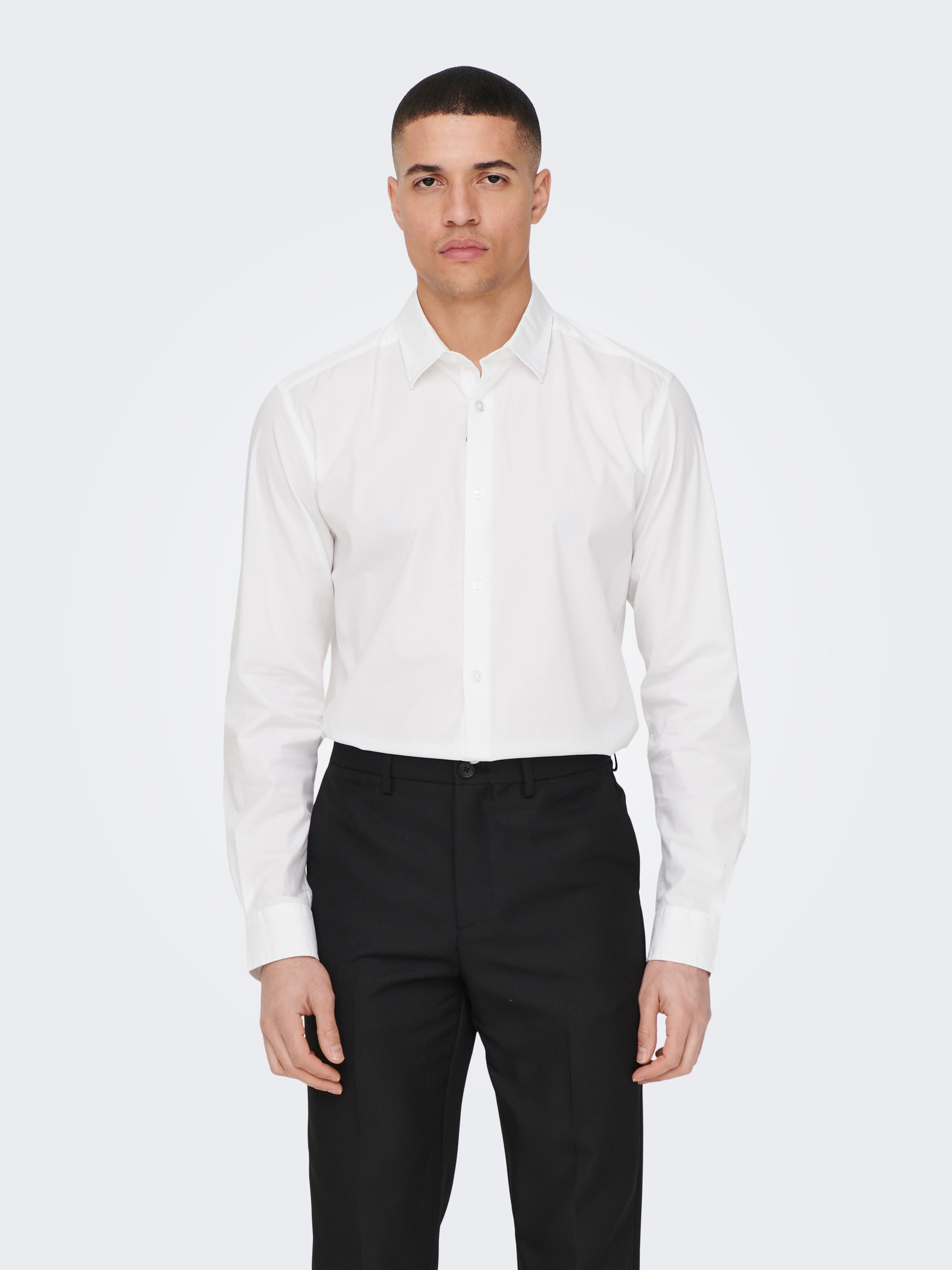 solid color slim fit shirts