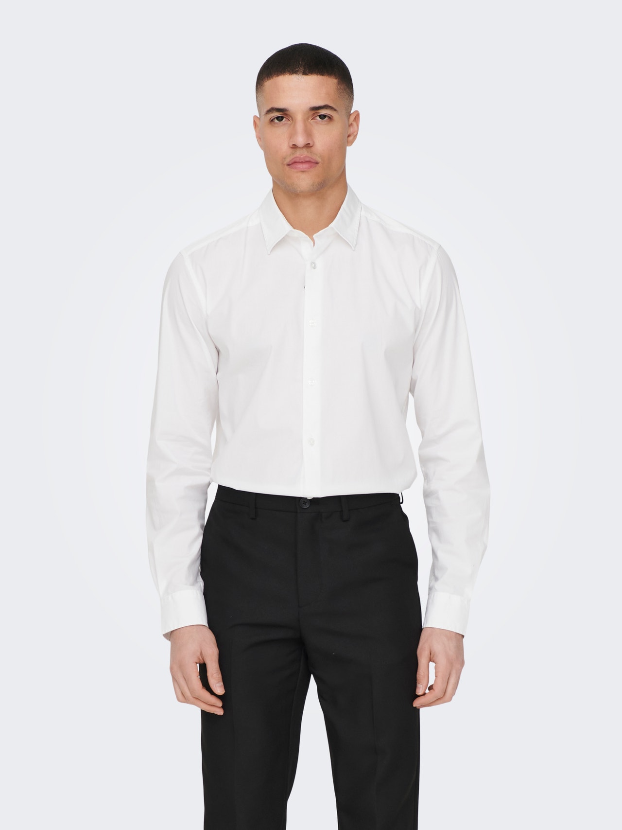 ONLY & SONS Slim Fit Skjortekrage Skjorte -White - 22026000