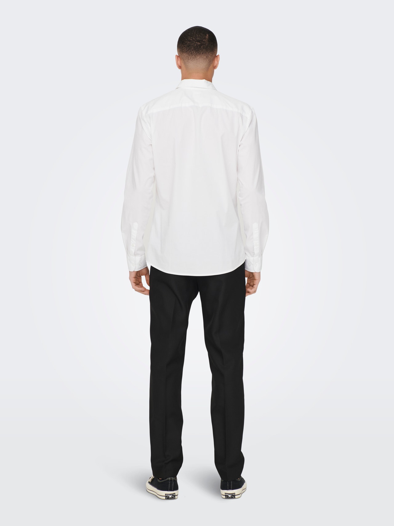 ONLY & SONS Ensfarvet Slim Fit skjorte -White - 22026000