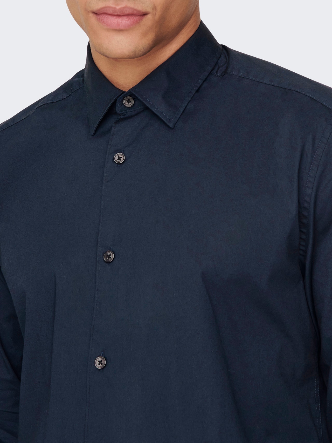 ONLY & SONS Slim Fit Shirt collar Shirt -Dark Navy - 22026000