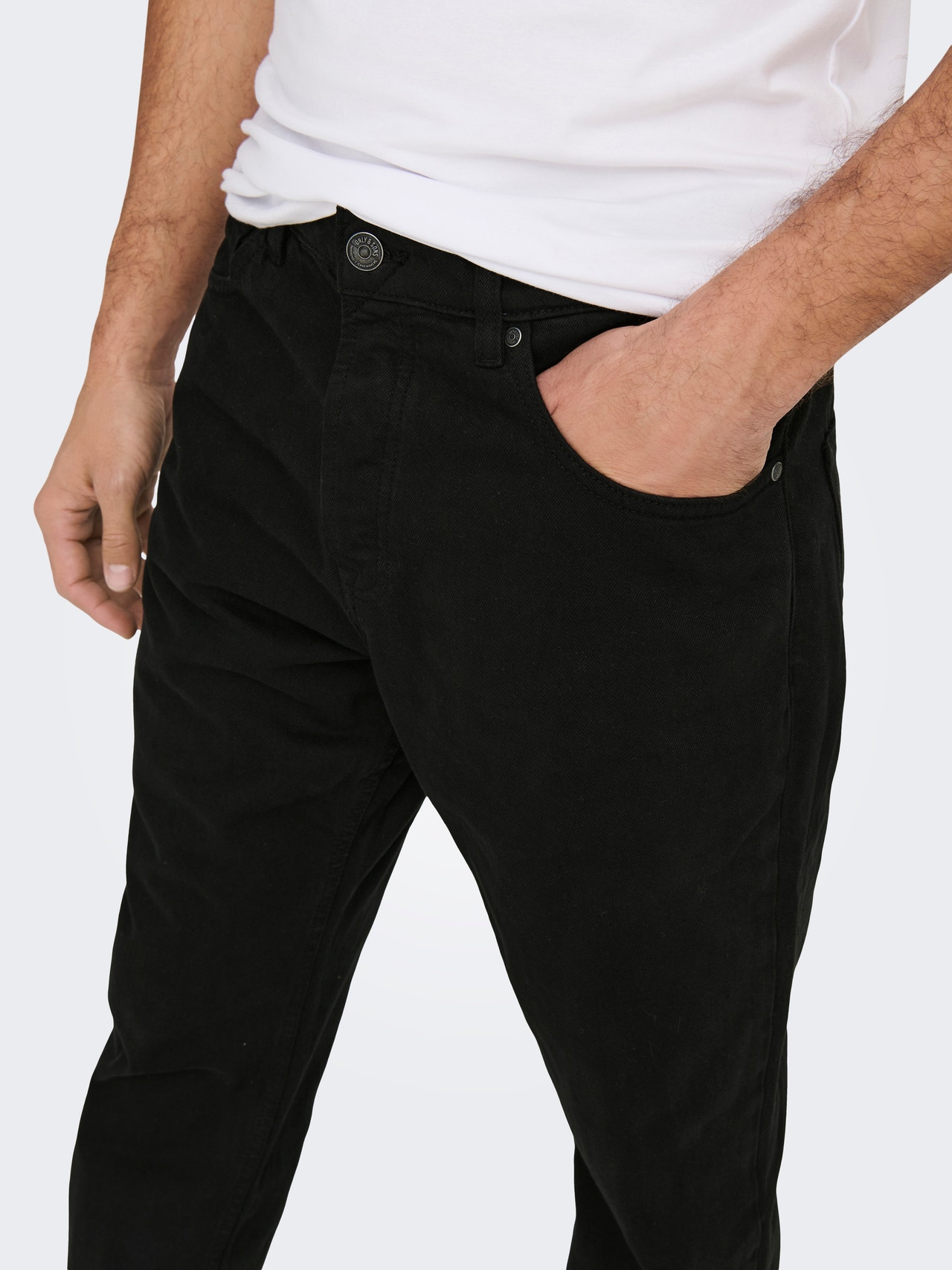ONLY & SONS Twill-fabric trousers -Black - 22026027