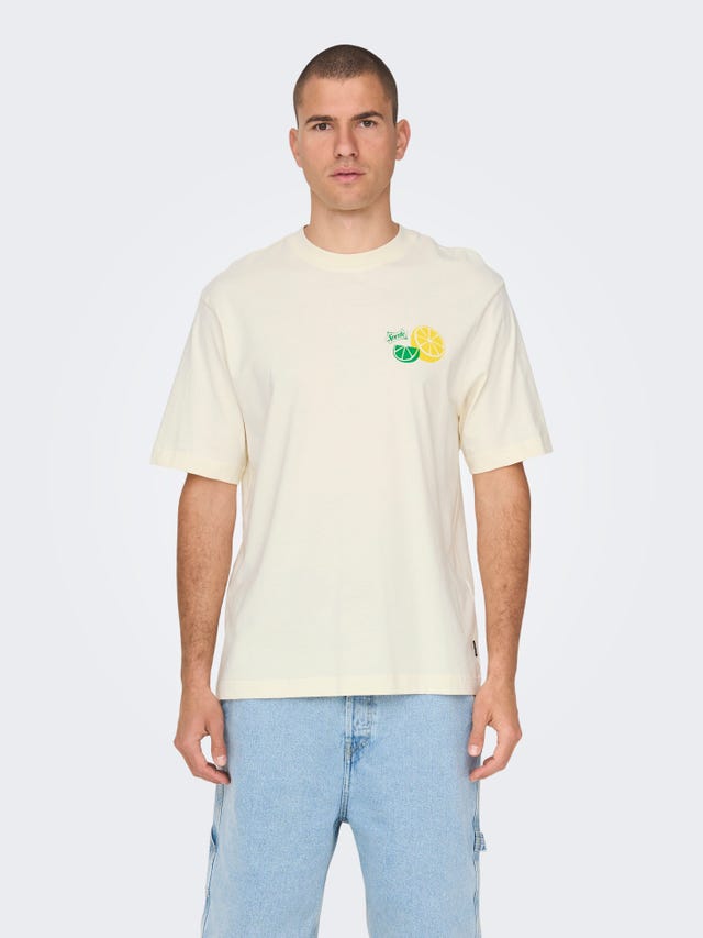 ONLY & SONS Locker geschnitten Rundhals T-Shirt - 22026049