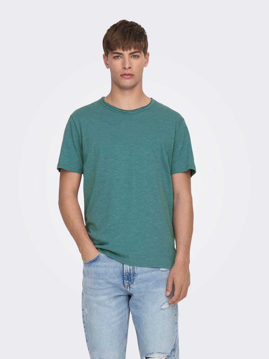 ONLY & SONS Regular Fit O-Neck T-Shirt -Hydro - 22026083