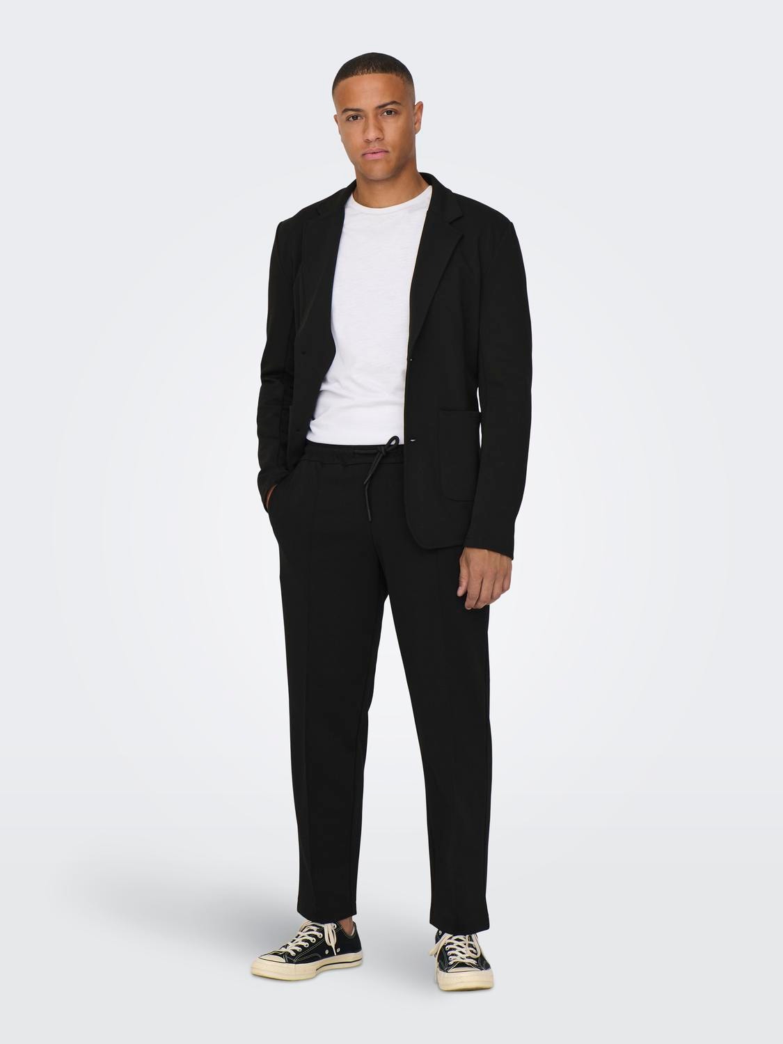 Tapered fit trousers | Black | ONLY & SONS®