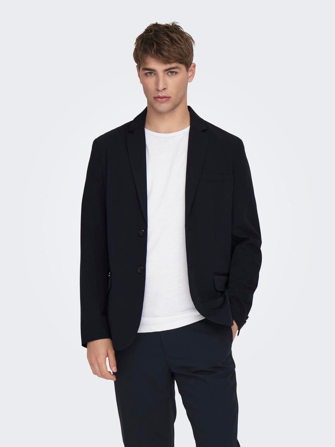 Single button sale blazer mens