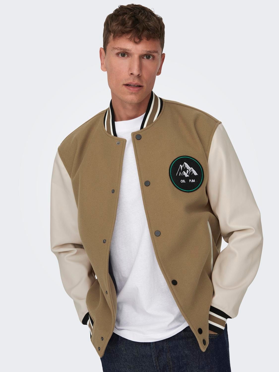 ONLY & SONS Bomber jacket -Tobacco Brown - 22026189