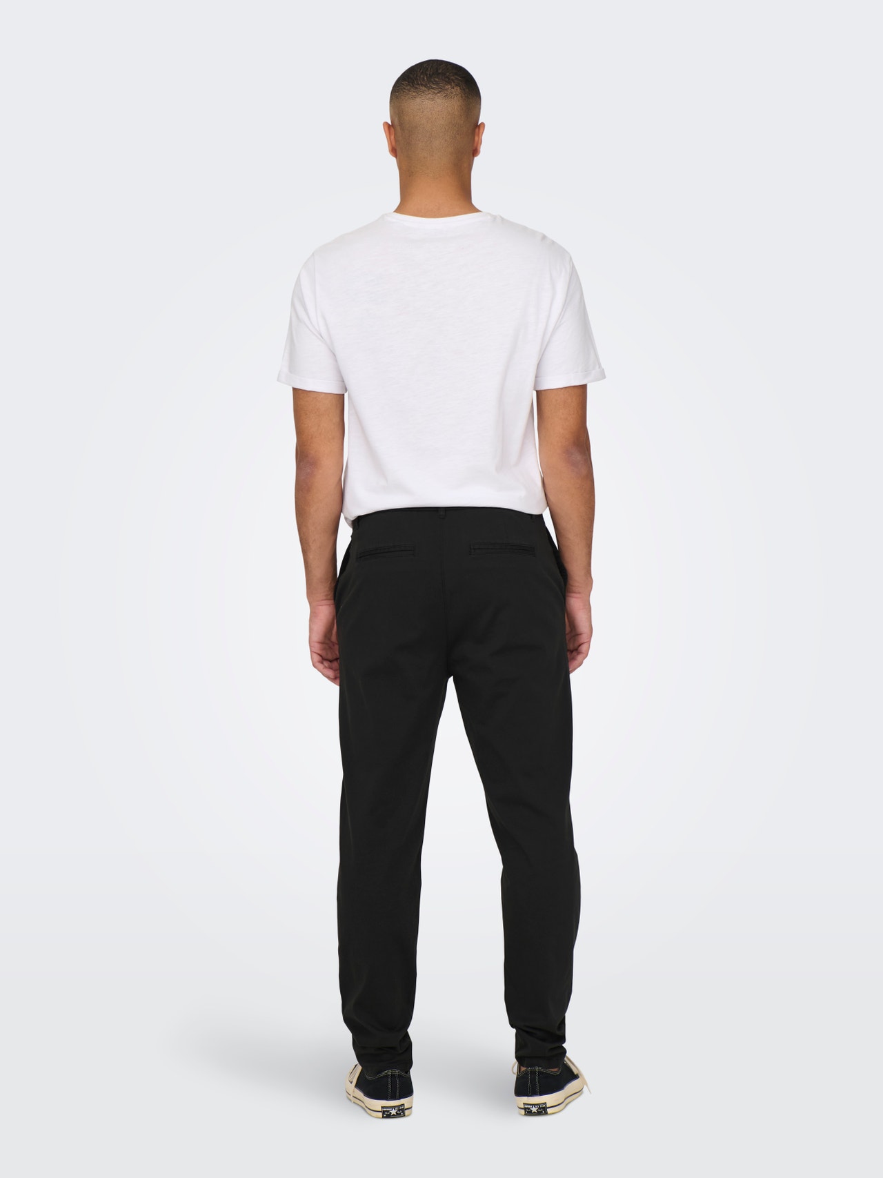 ONLY & SONS Tapered fit chino trousers -Black - 22026225