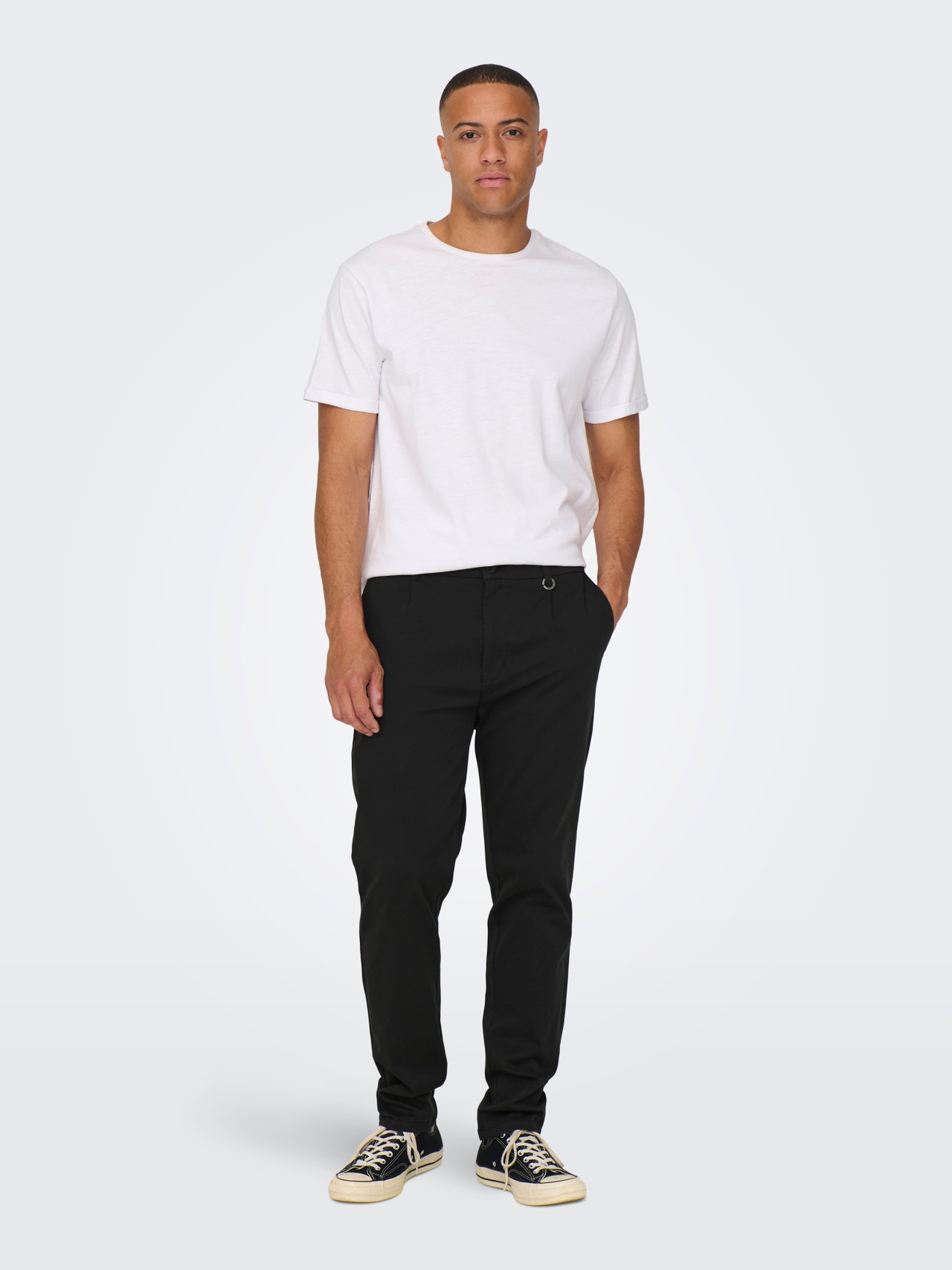 ONLY & SONS Tapered fit Mid rise Broeken -Black - 22026225