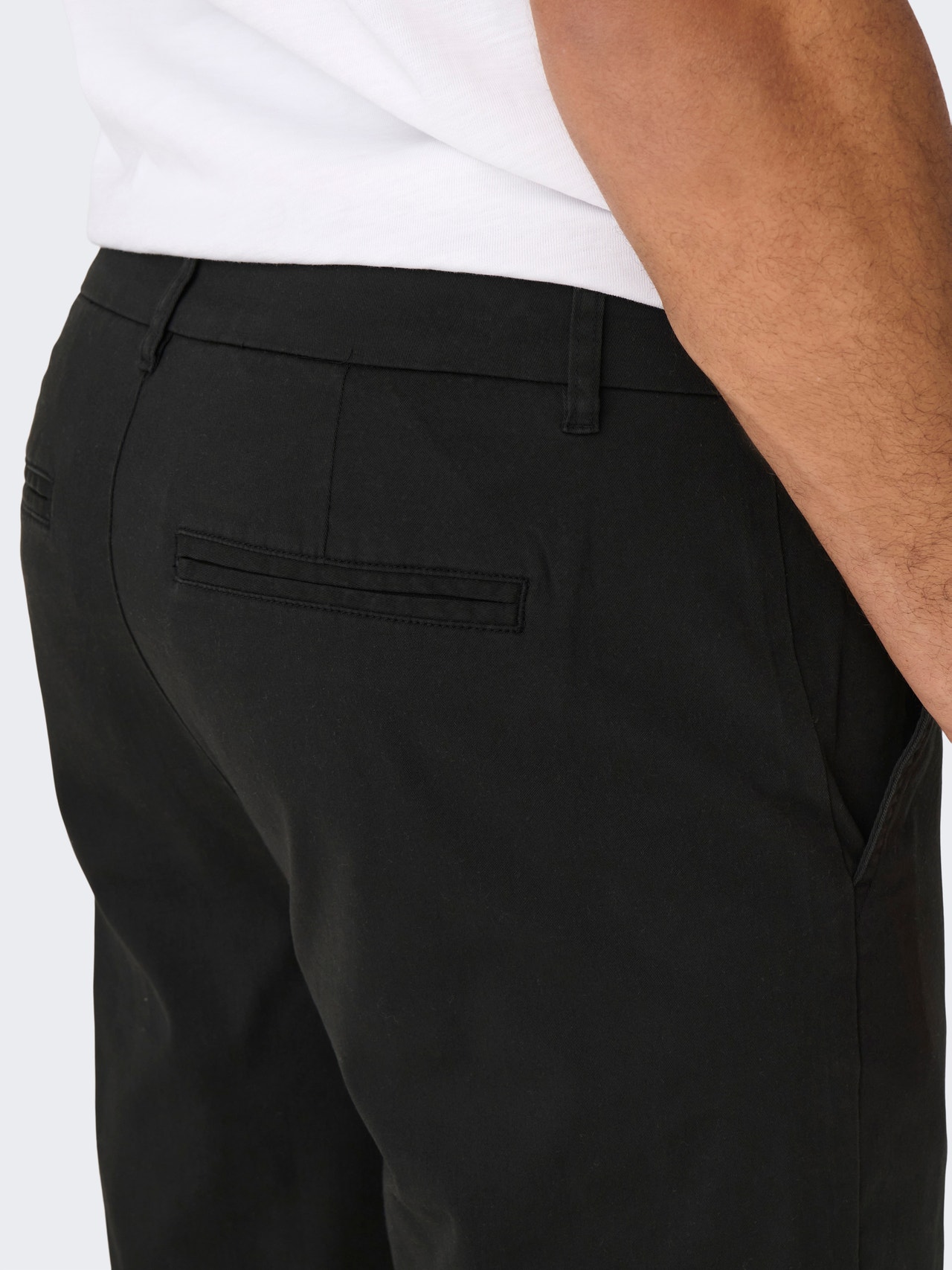 ONLY & SONS Tapered fit chino trousers -Black - 22026225