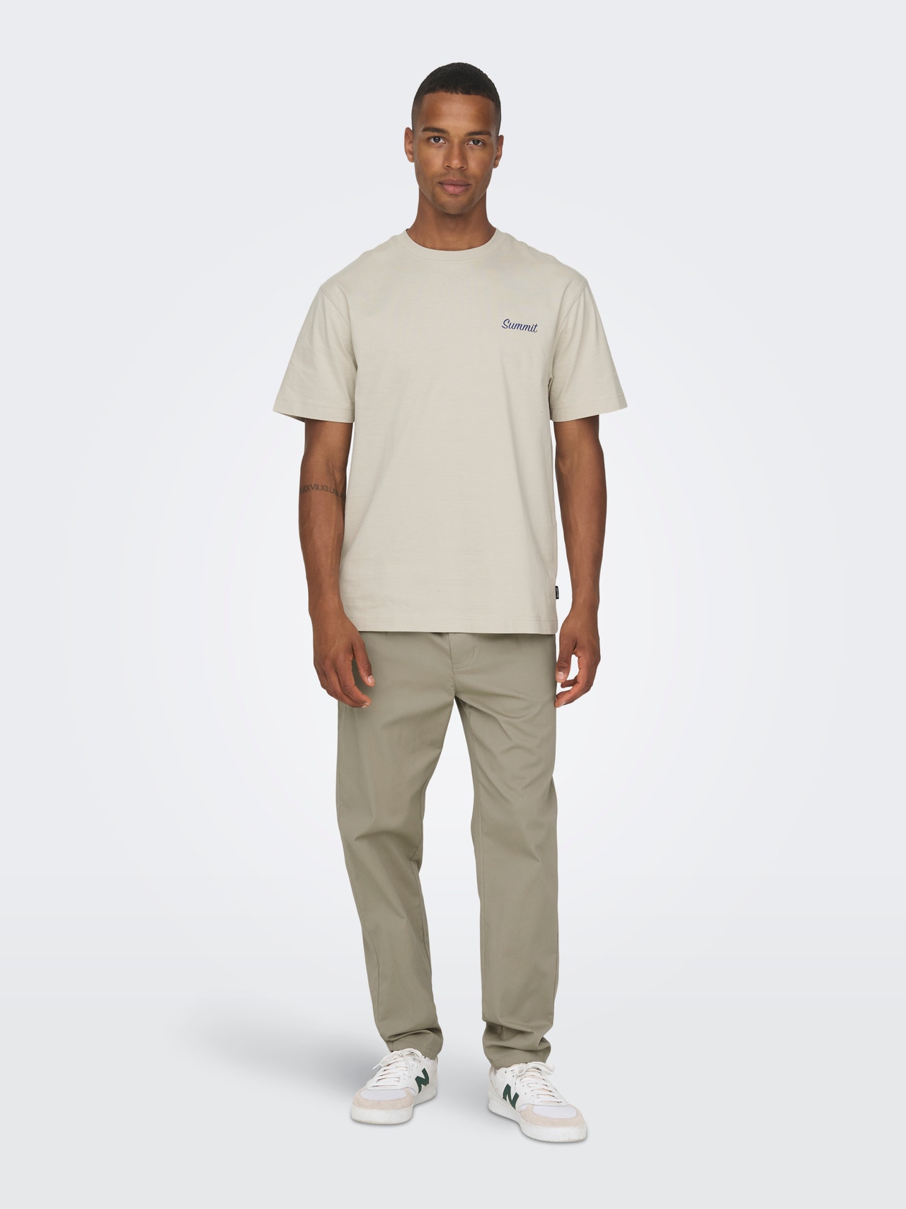 ONLY & SONS Tapered fit chino trousers -Crockery - 22026225