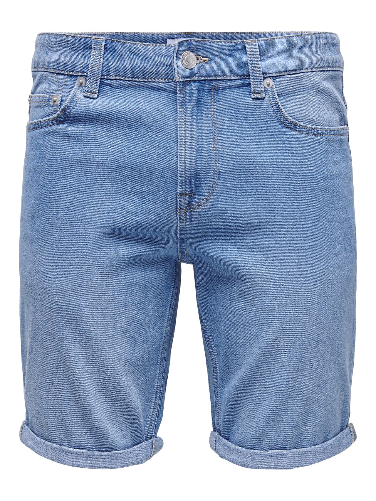 ONLY & SONS Shorts Regular Fit Taille classique -Light Blue Denim - 22026249