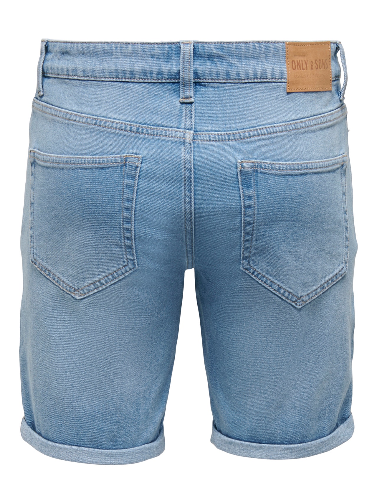 ONLY & SONS Normal geschnitten Mittlere Taille Shorts -Light Blue Denim - 22026249