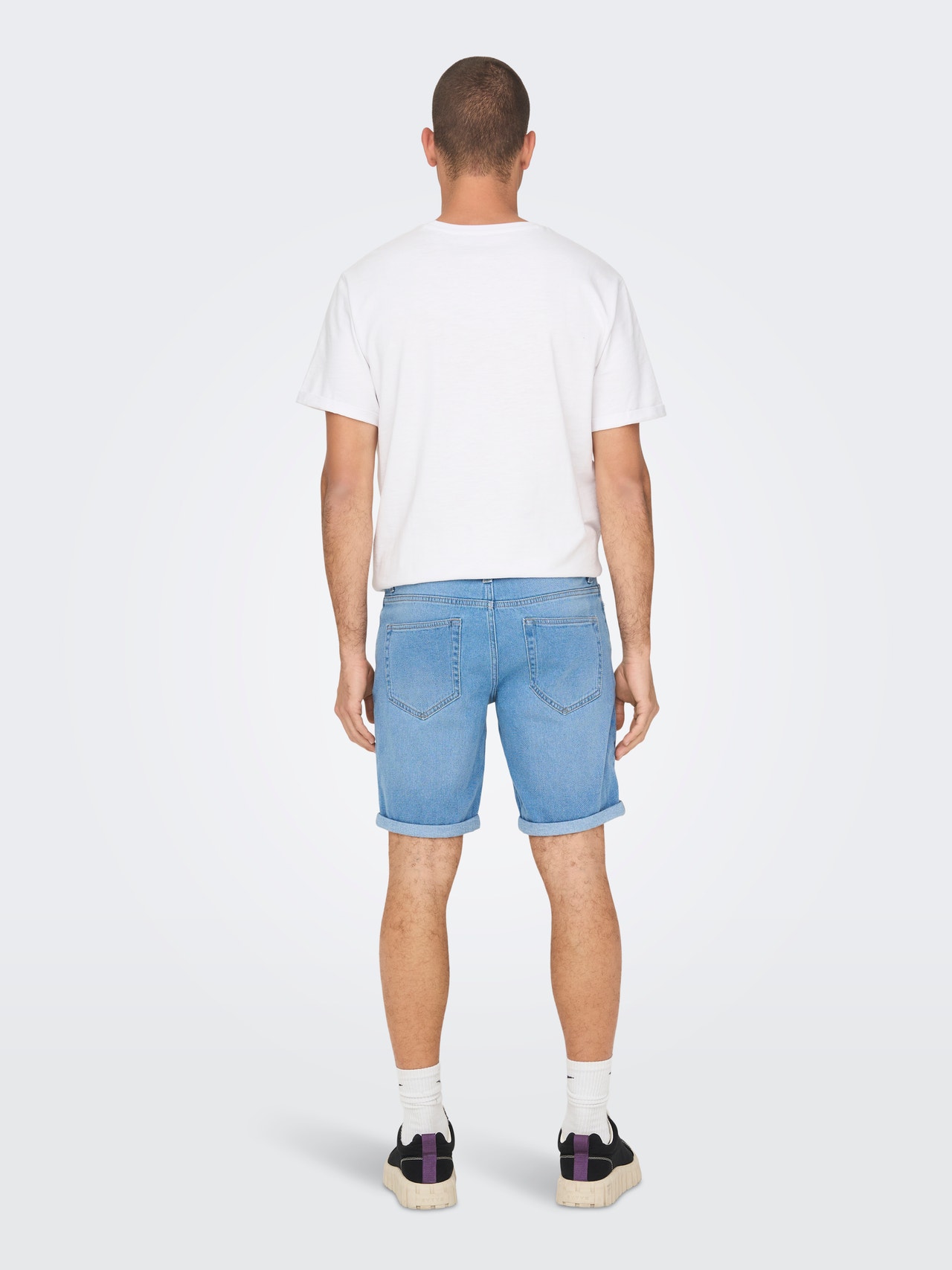ONLY & SONS Regular Fit Regular rise Shorts -Light Blue Denim - 22026249