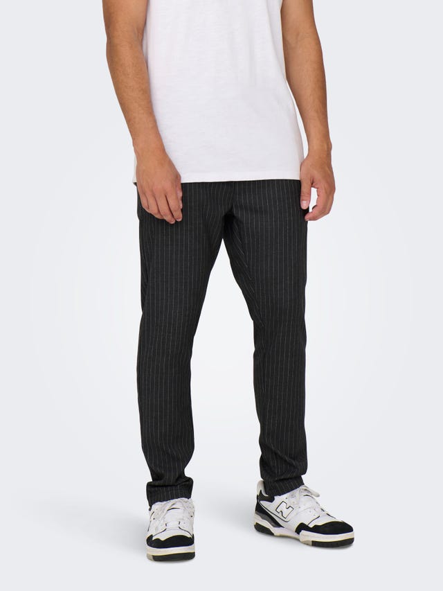 ONLY & SONS Tapered Fit Mid waist Trousers - 22026252