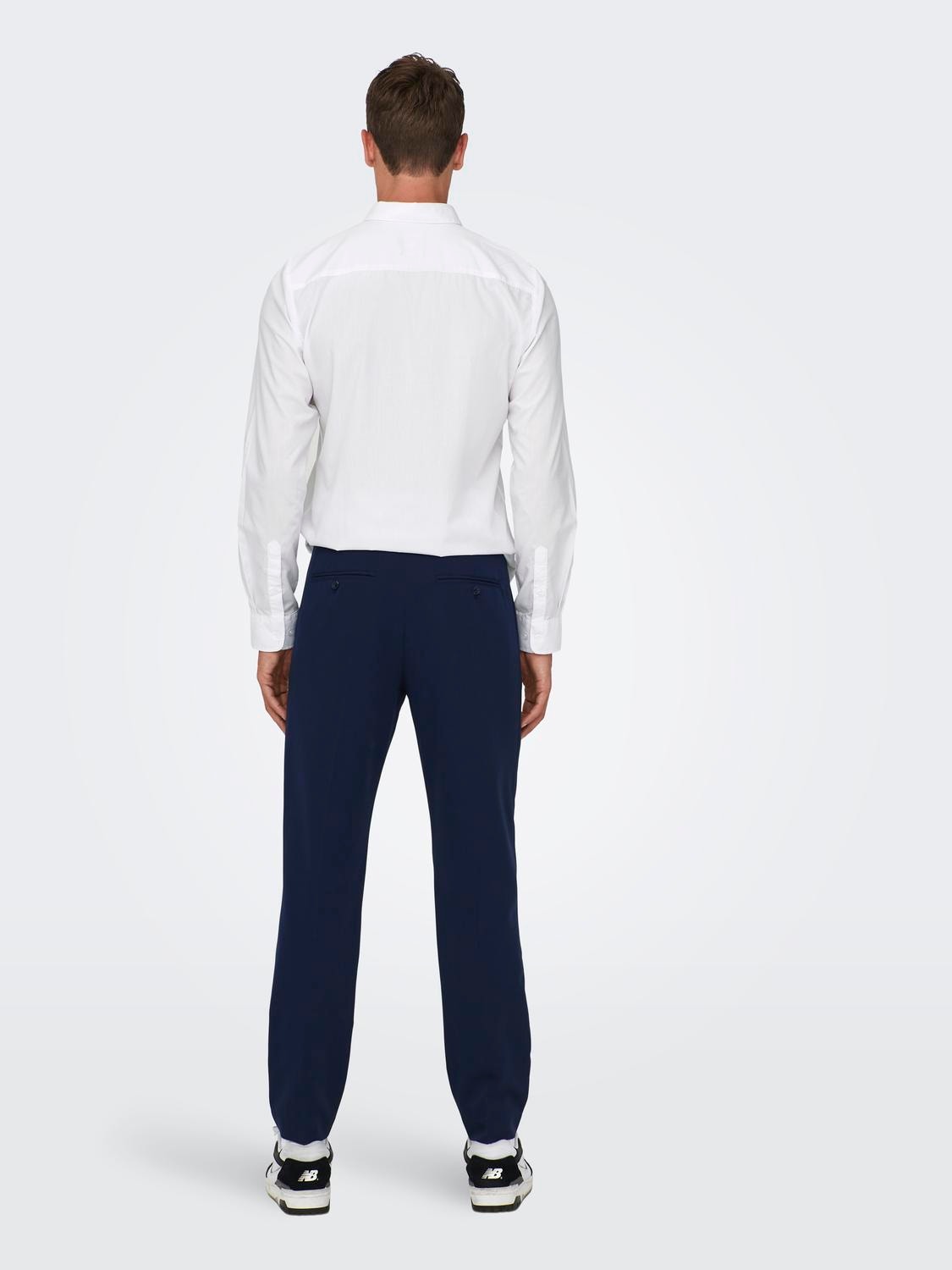 ONLY & SONS Slim Fit Tailored Trousers -Navy Blazer - 22026271