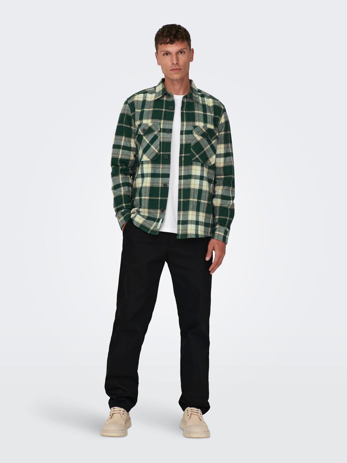 ONLY & SONS Checked shirt -Lush Meadow - 22026313
