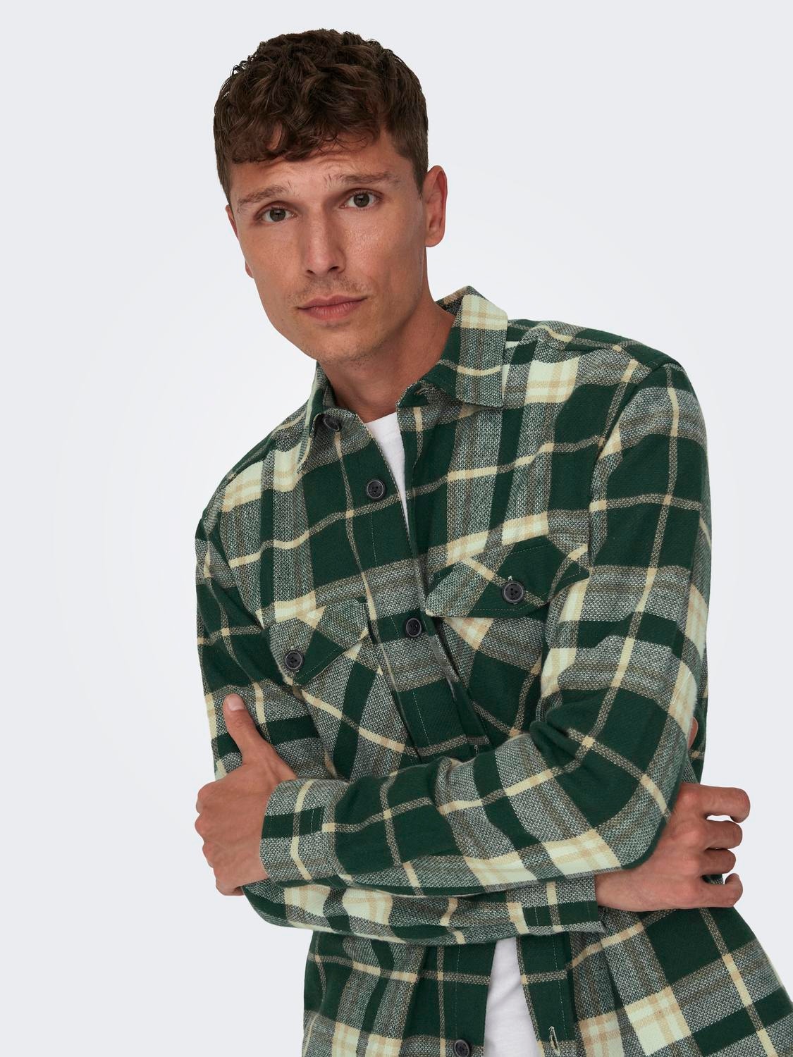 ONLY & SONS Camisas Corte regular Cuello de camisa -Lush Meadow - 22026313