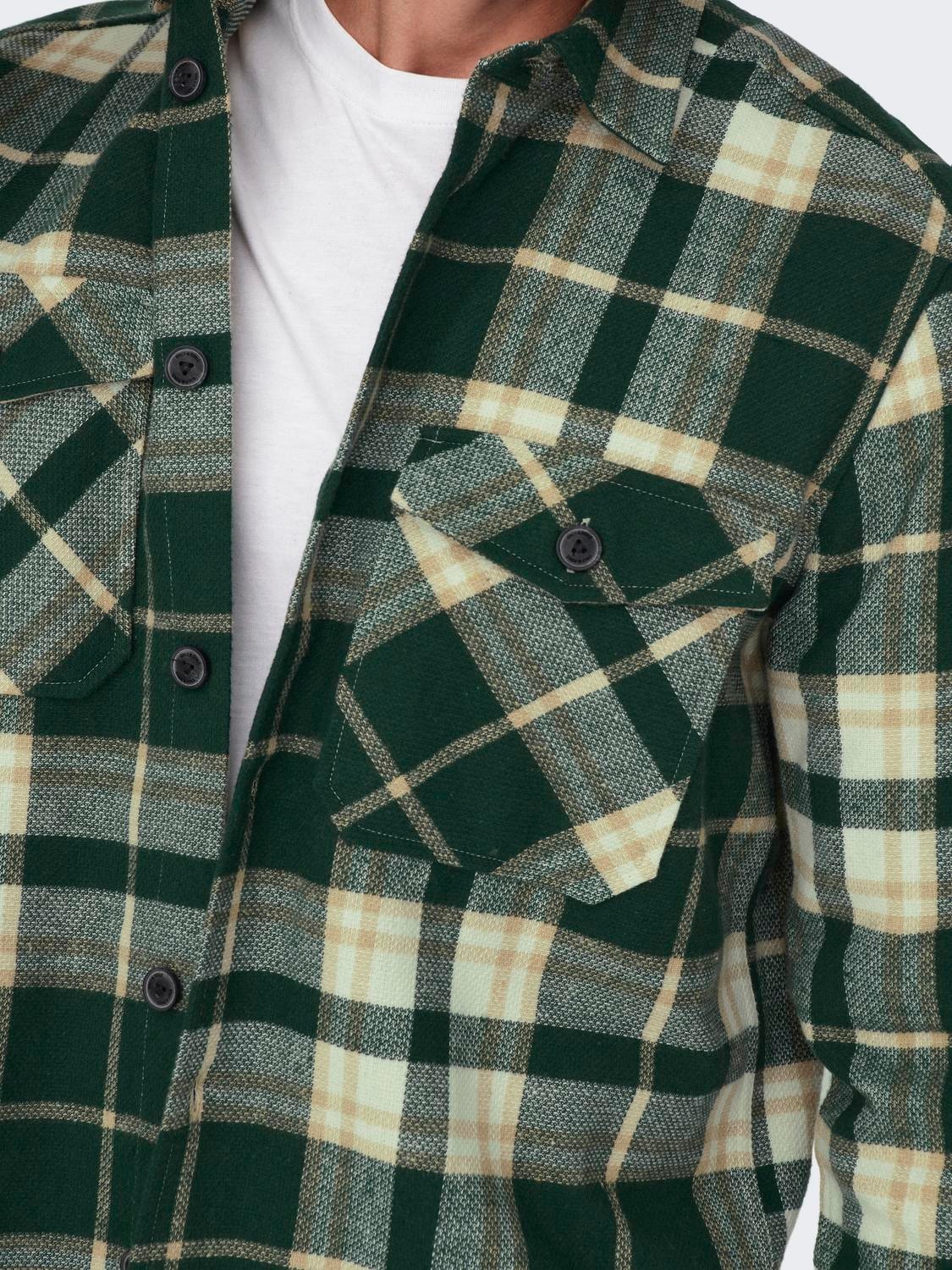 ONLY & SONS Checked shirt -Lush Meadow - 22026313