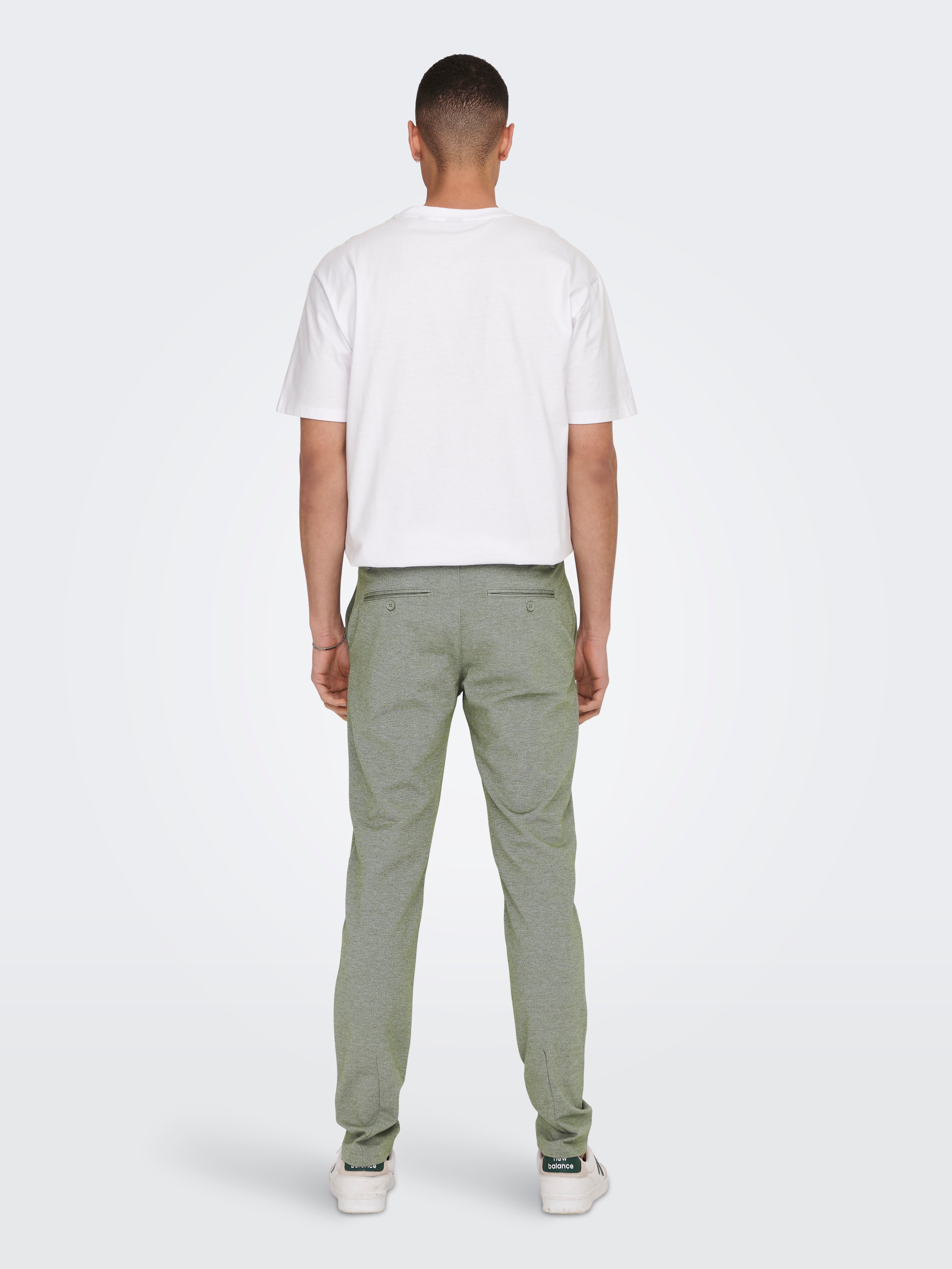 ONSMARK Slim tapered fit Chinobroek | Donkergroen | ONLY & SONS®