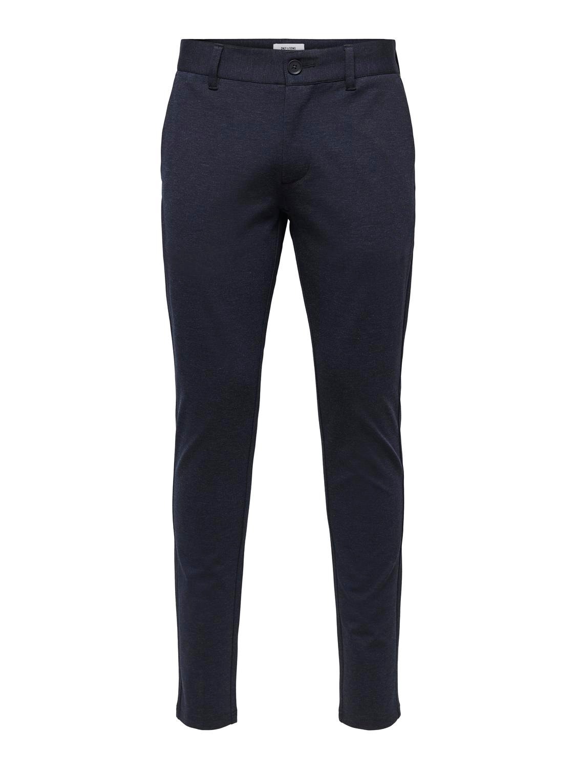 ONLY & SONS Slim Tapered Fit Mid waist Trousers -Dress Blues - 22026326