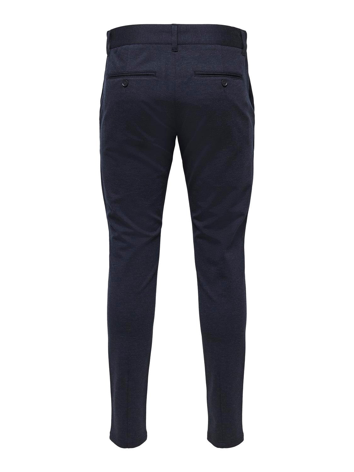 ONLY & SONS Slim Tapered Fit Mid waist Trousers -Dress Blues - 22026326