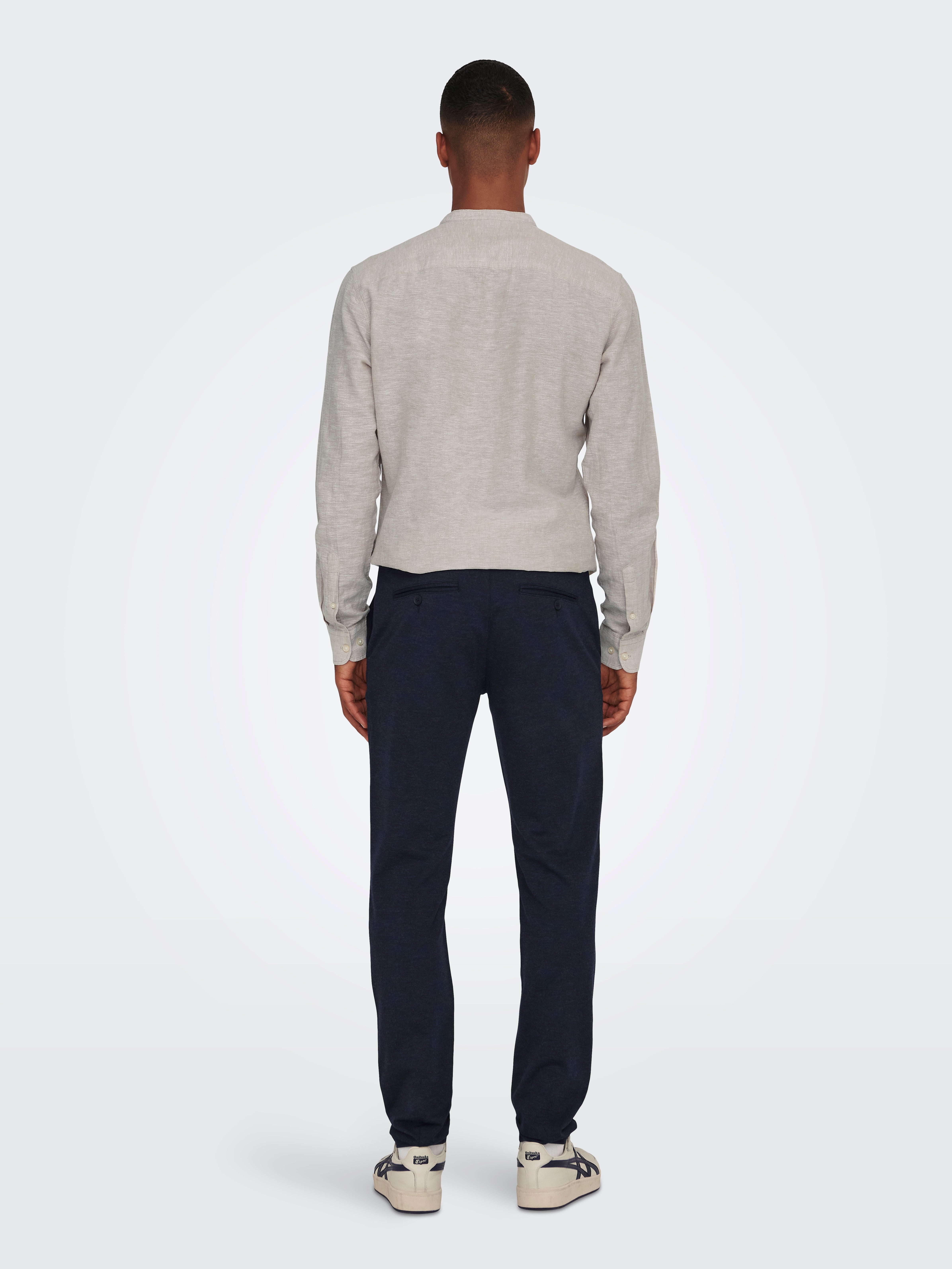 ★★ ★★ Slim straight denim pants T22E6NPC501 ONSMARK Krój slim tapered Spodnie chino | Dark Blue | ONLY
