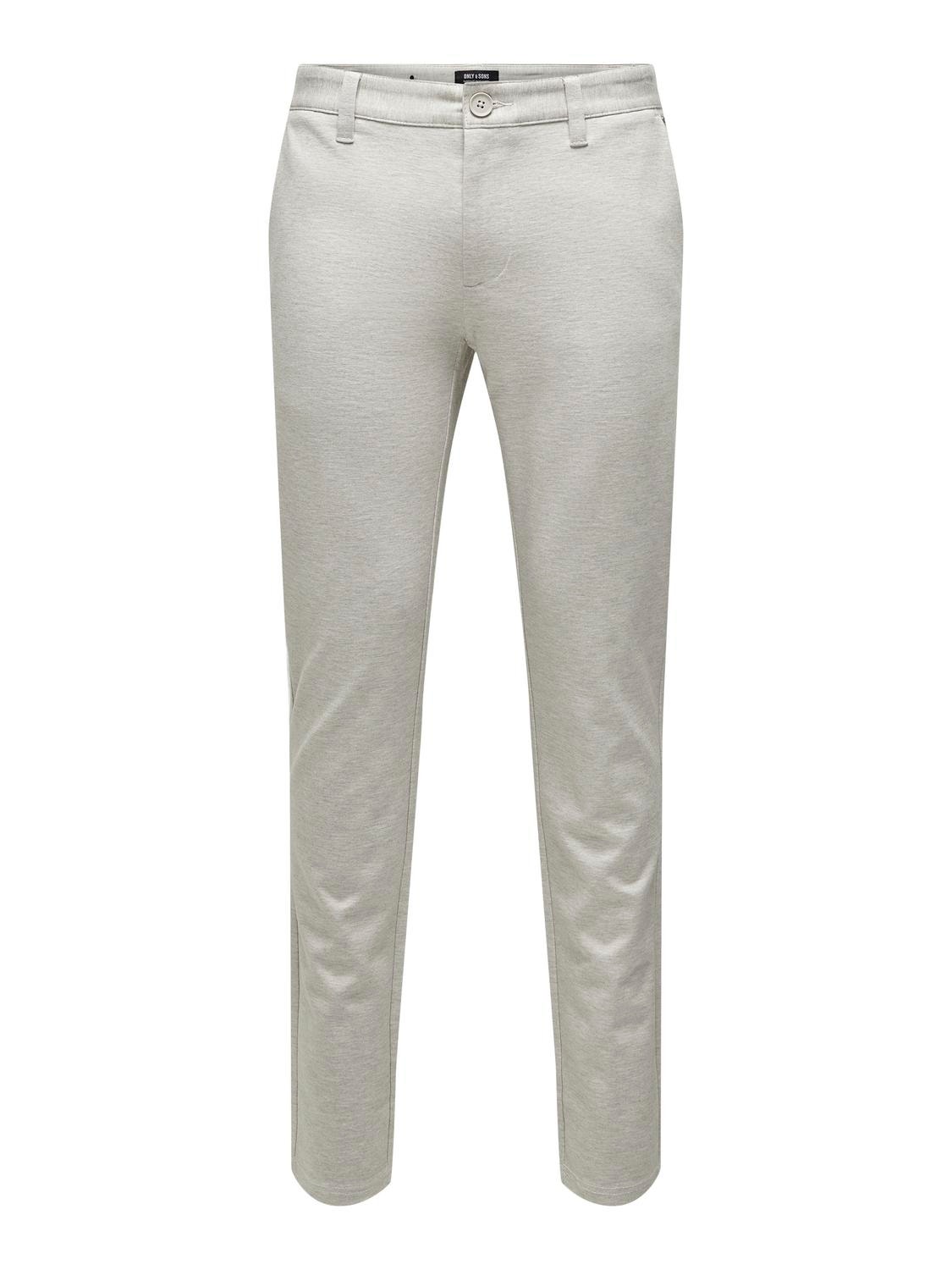 ONLY & SONS Slim Tapered Fit Mid waist Trousers -Chinchilla - 22026326