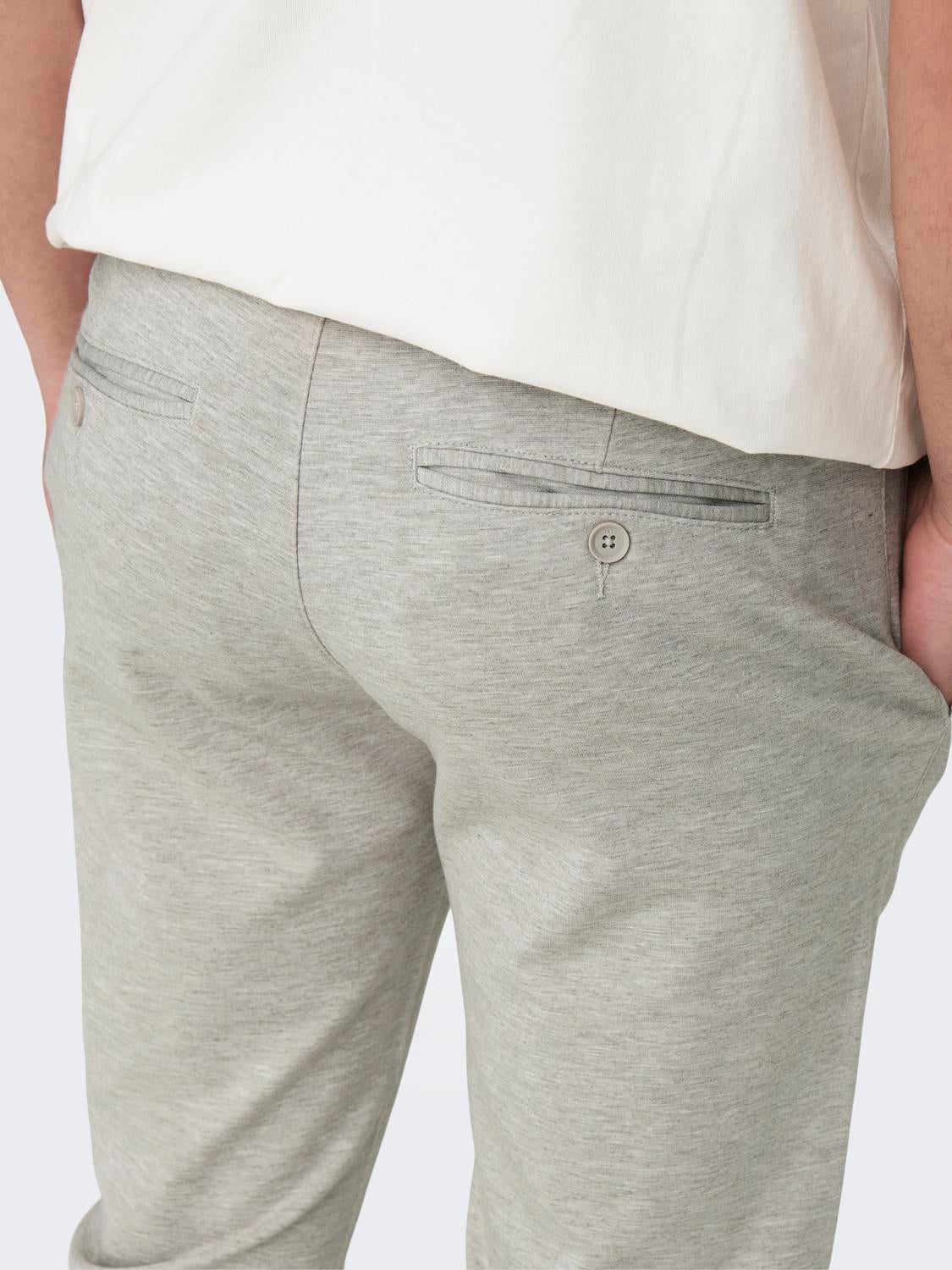 Classic striped trousers  Light Grey  ONLY  SONS