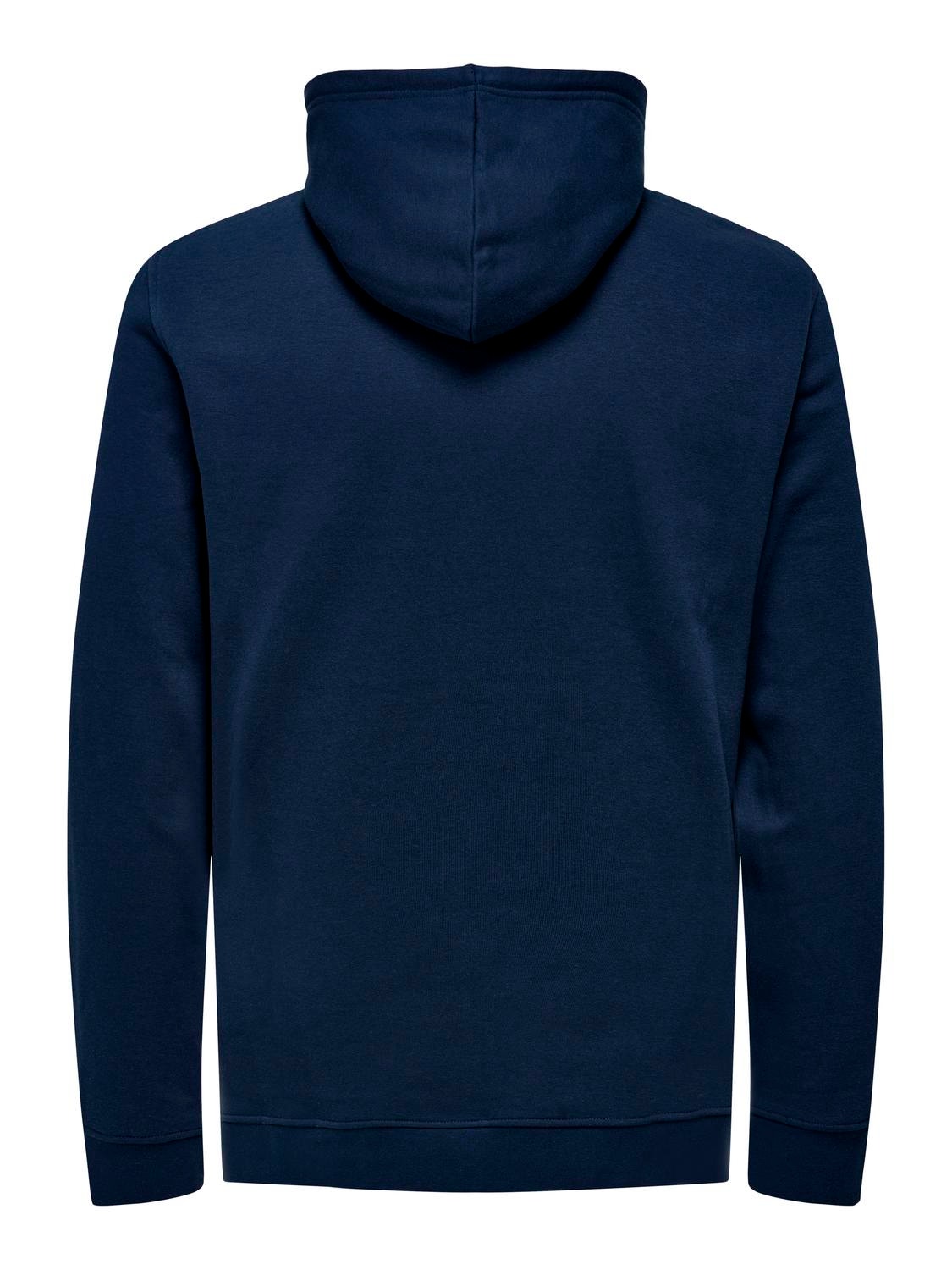ONLY & SONS Regular Fit Hettegenser Sweatshirt -Pageant Blue - 22026331