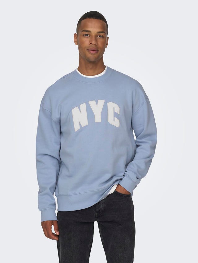ONLY & SONS O-neck sweatshirt - 22026376