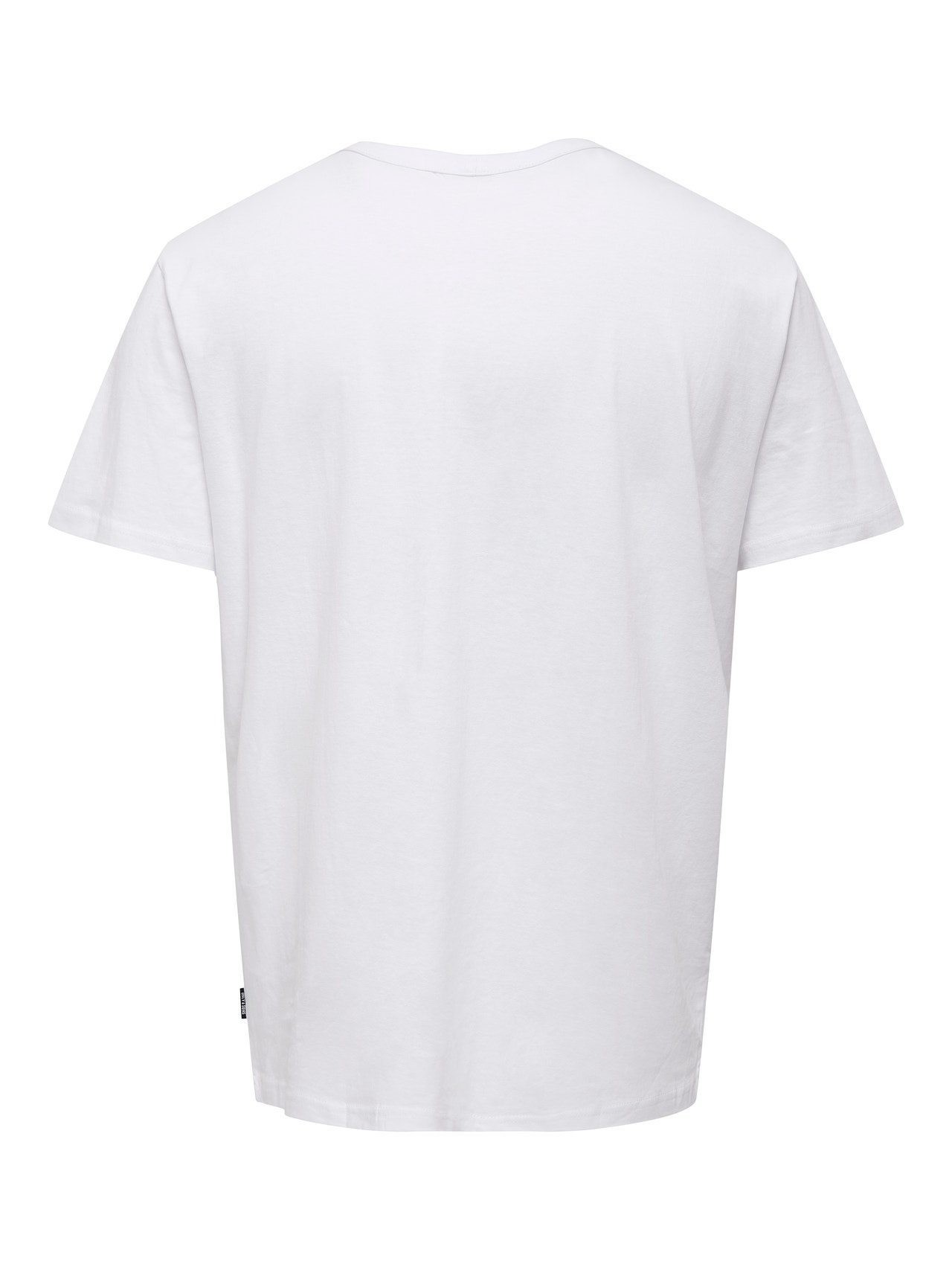 ONLY & SONS Normal geschnitten Rundhals T-Shirt -Bright White - 22026378
