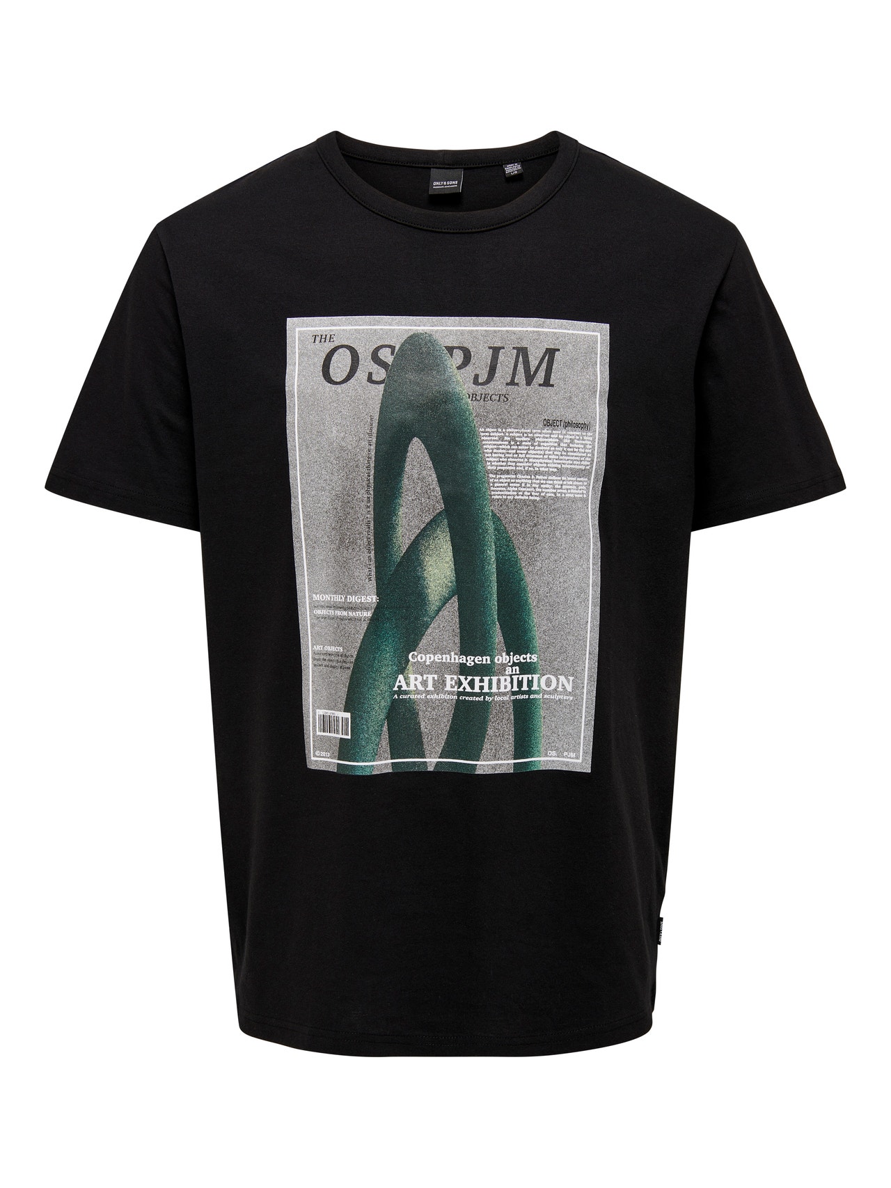 ONLY & SONS O-neck t-shirt with print -Black - 22026378