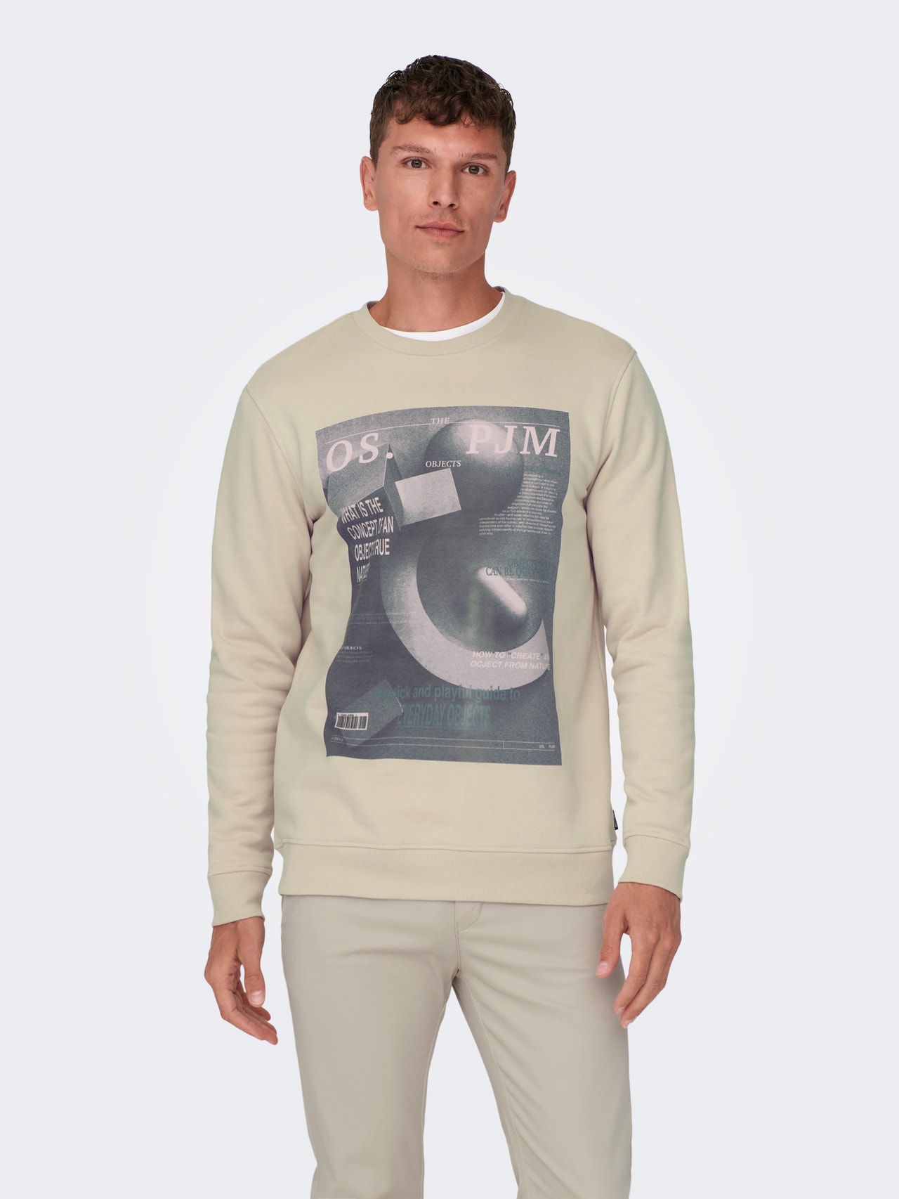 ONLY & SONS Regular Fit Hettegenser Sweatshirt -Smoke Gray - 22026379