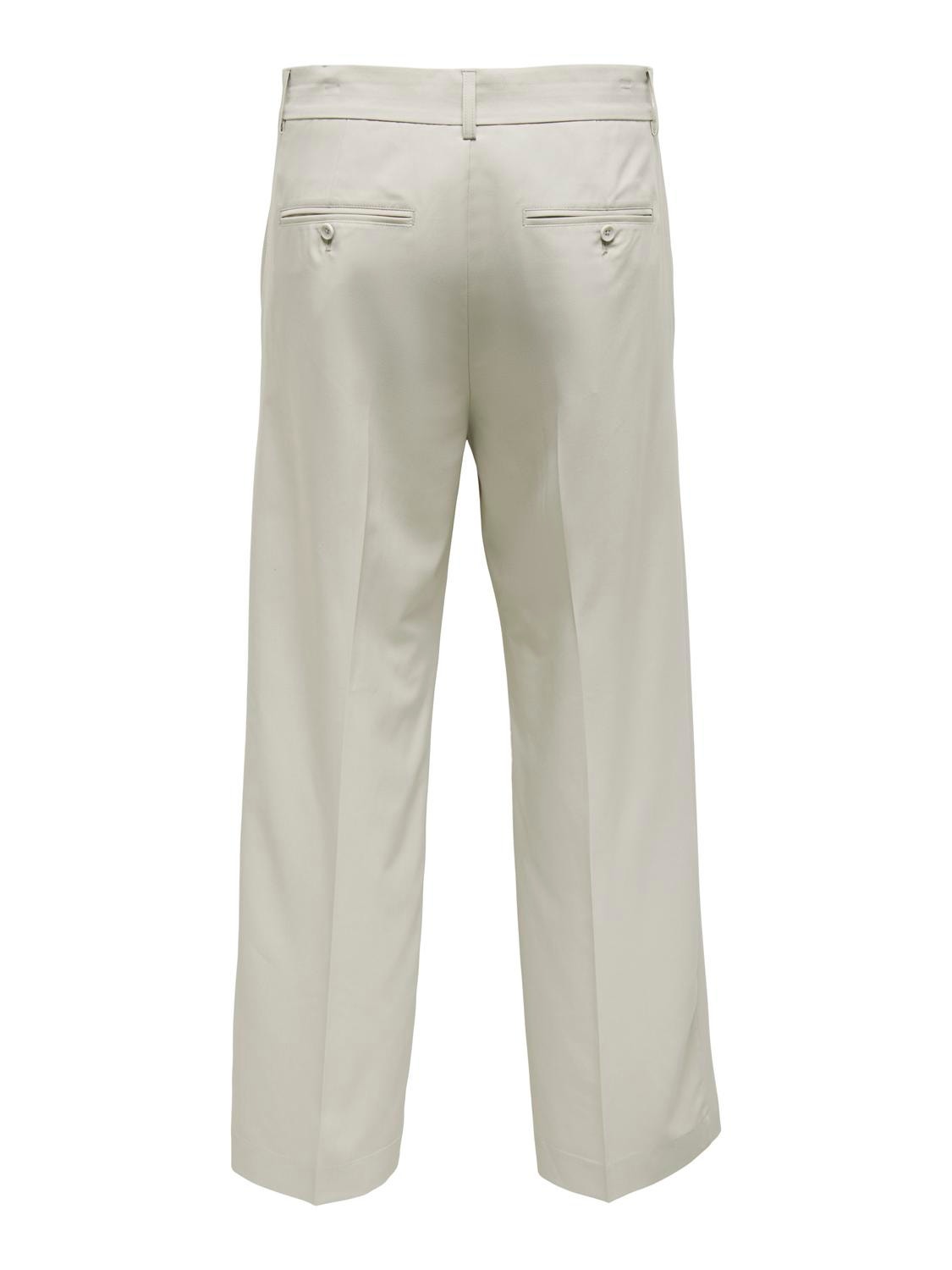 ONLY & SONS Loose Fit Mid waist Tailored Trousers -Moonstruck - 22026400