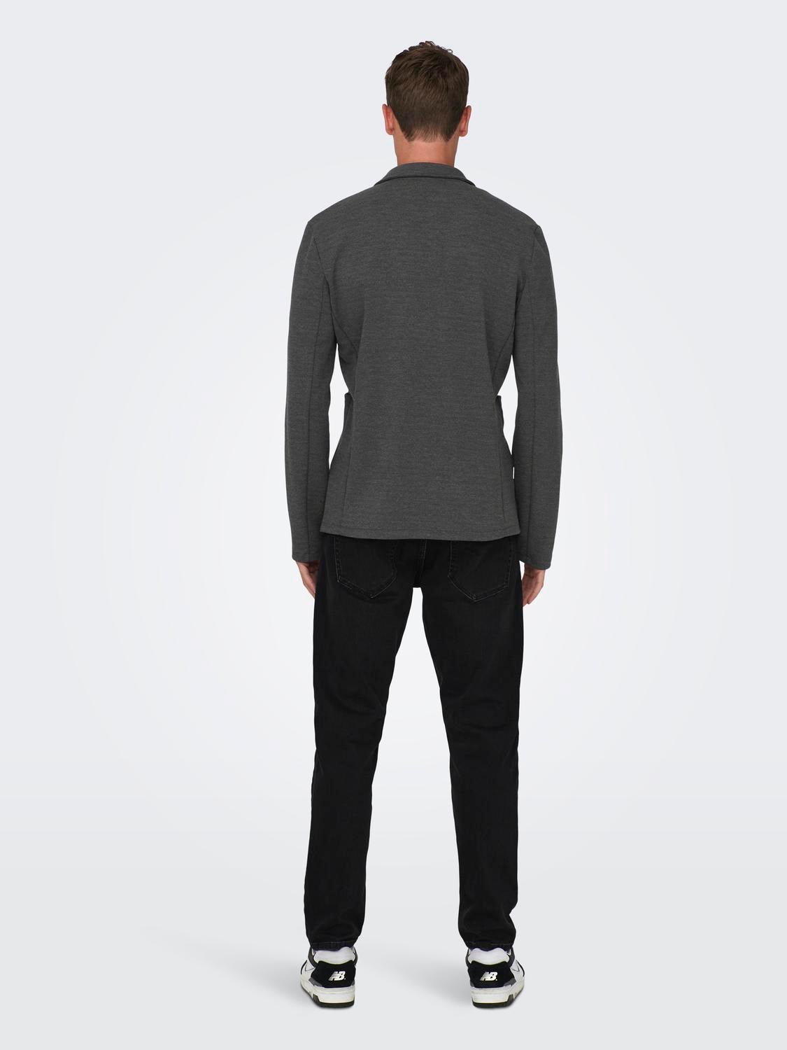 Slim Fit Notch lapel Blazer | Black | ONLY & SONS®