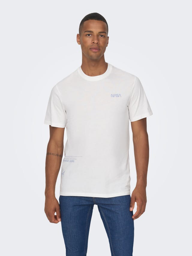 ONLY & SONS Normal geschnitten Rundhals T-Shirt - 22026420