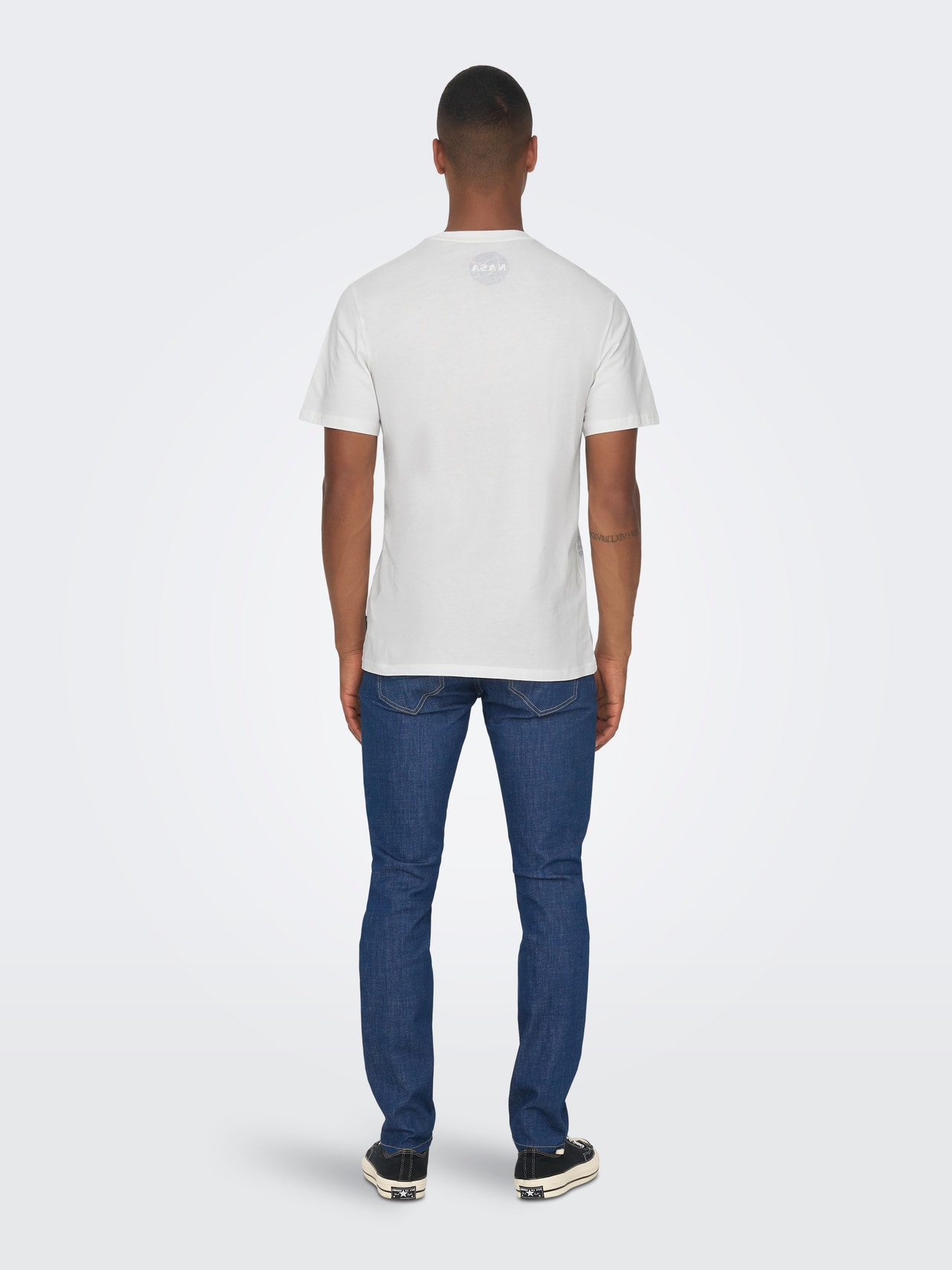 ONLY & SONS Normal passform O-ringning T-shirt -Cloud Dancer - 22026420