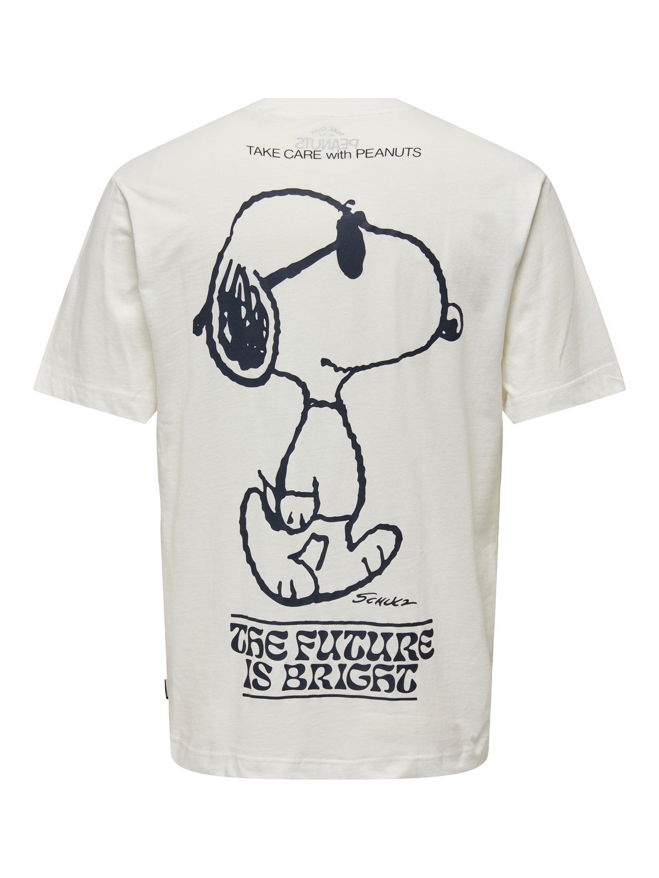 ONLY & SONS O-hals t-shirt med print -Cloud Dancer - 22026423