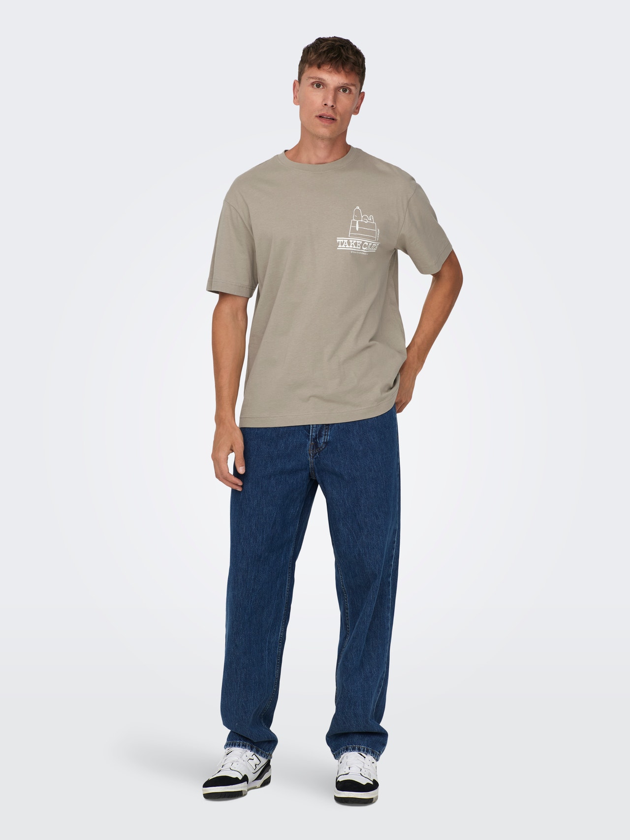 ONLY & SONS Regular Fit O-hals T-skjorte -Vintage Khaki - 22026423