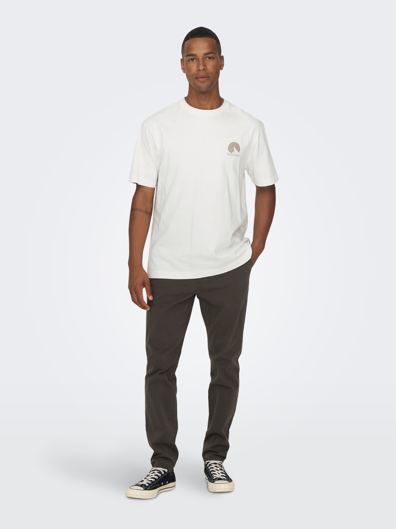 ONLY & SONS Relaxed fit O-hals T-shirts -Cloud Dancer - 22026424