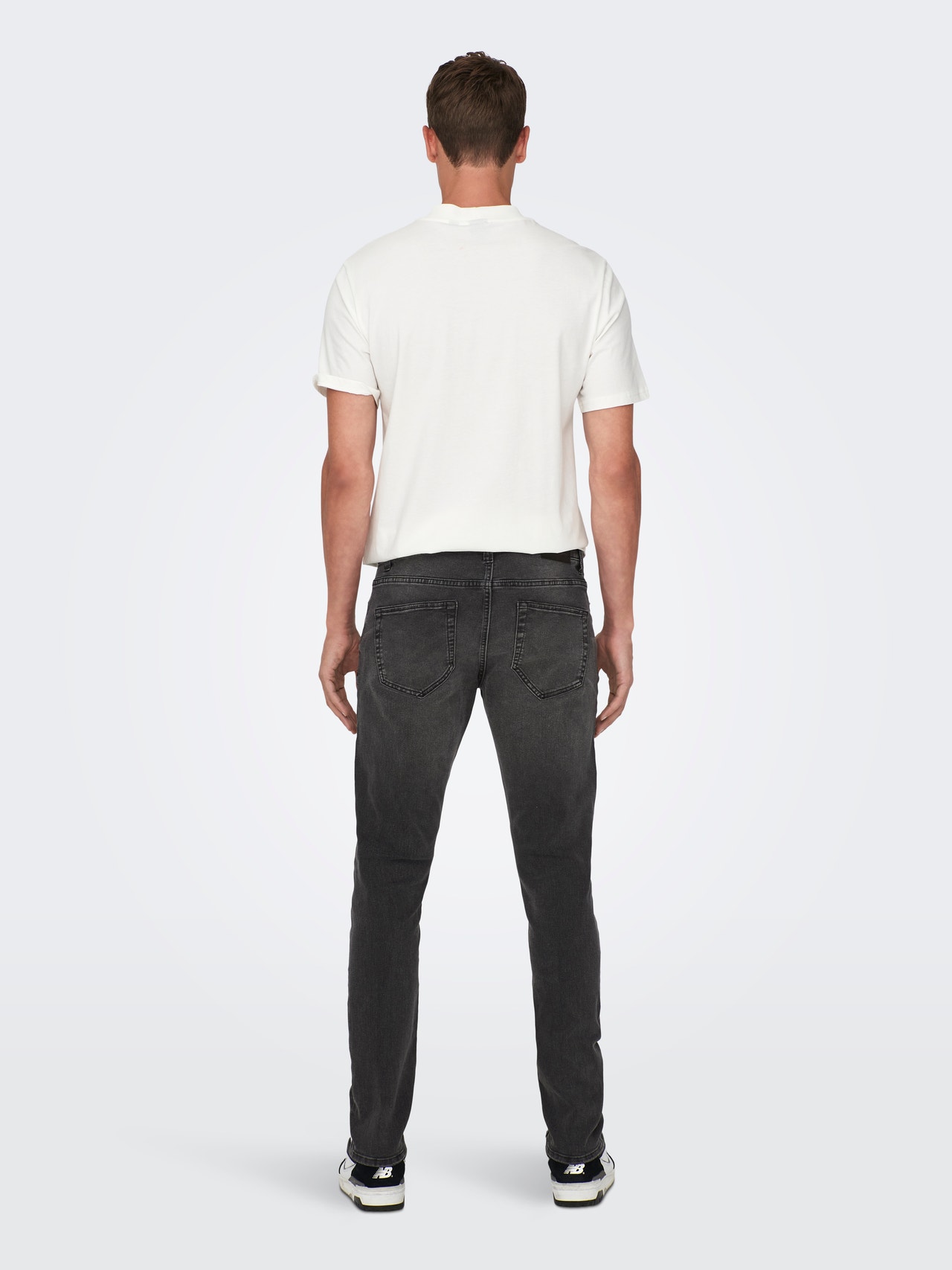 ONLY & SONS Jeans Slim Fit Taille moyenne -Dark Grey Denim - 22026457